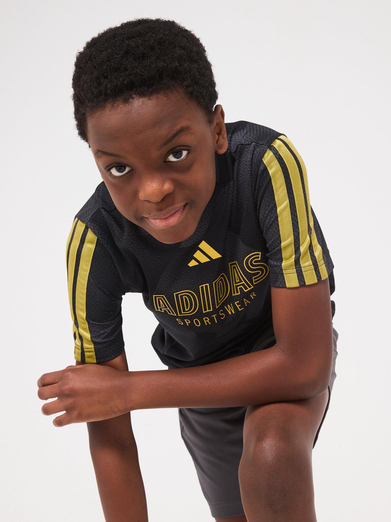 Image 6 of 6 of adidas Sportswear Junior Boys House Of Tiro Colors Of Football T-shirt Kids - Multicolour