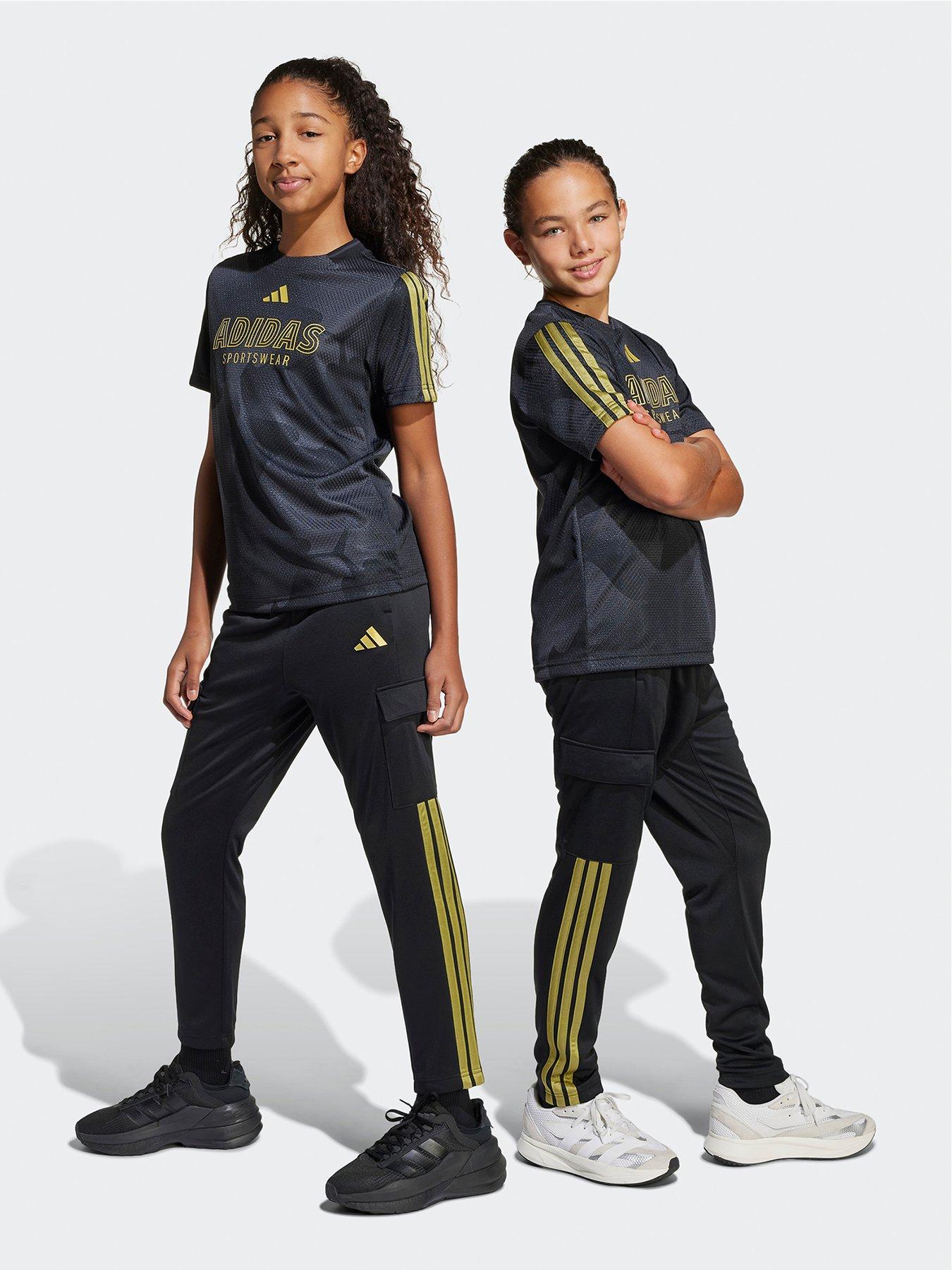 front image of adidas-sportswear-junior-unisex-house-of-tiro-colors-of-football-cargo-joggers-kids-multicolour