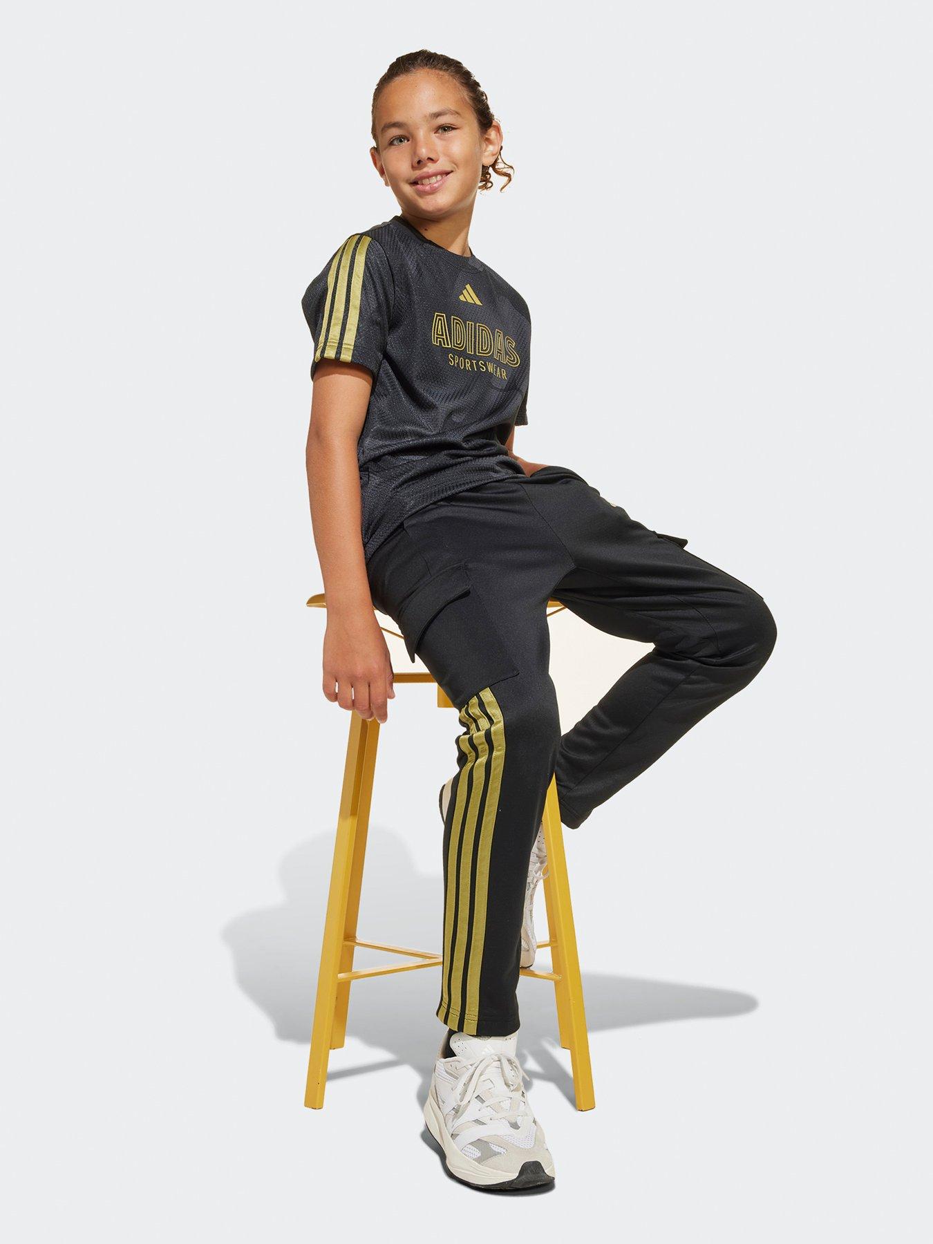  image of adidas-sportswear-junior-unisex-house-of-tiro-colors-of-football-cargo-joggers-kids-multicolour