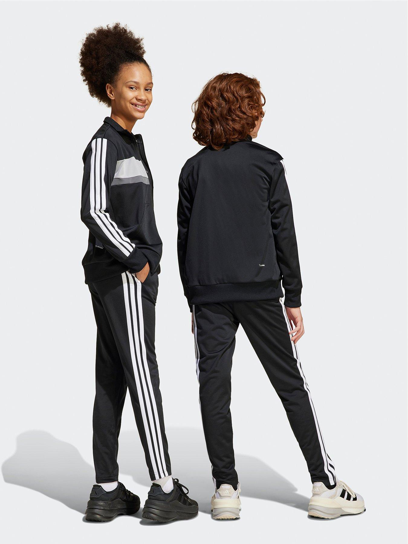  image of adidas-sportswear-junior-boys-seasonal-essentials-tiberio-3-stripes-tricot-track-suit-black