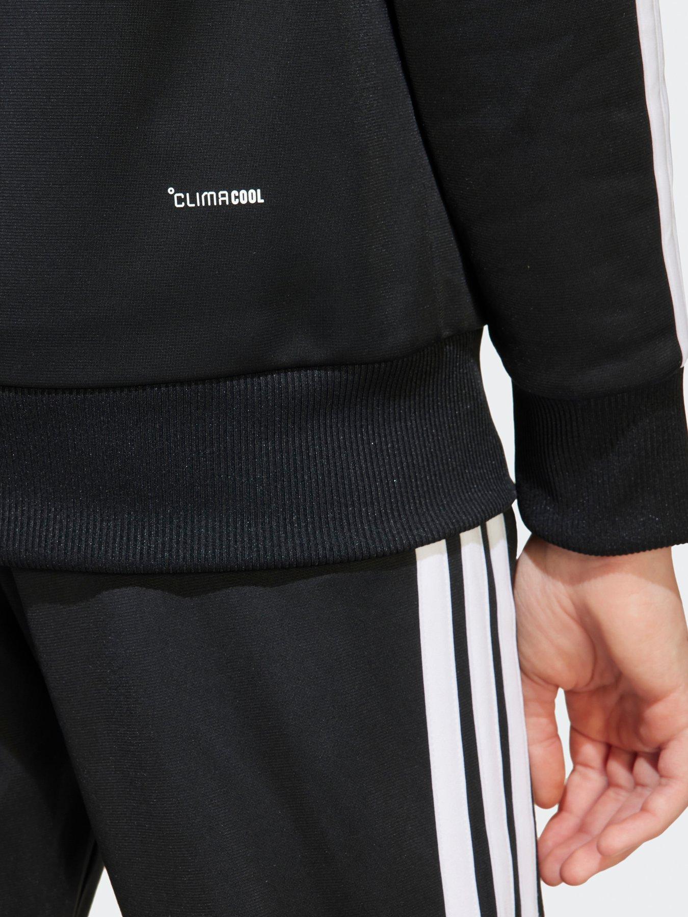  image of adidas-sportswear-junior-boys-seasonal-essentials-tiberio-3-stripes-tricot-track-suit-black