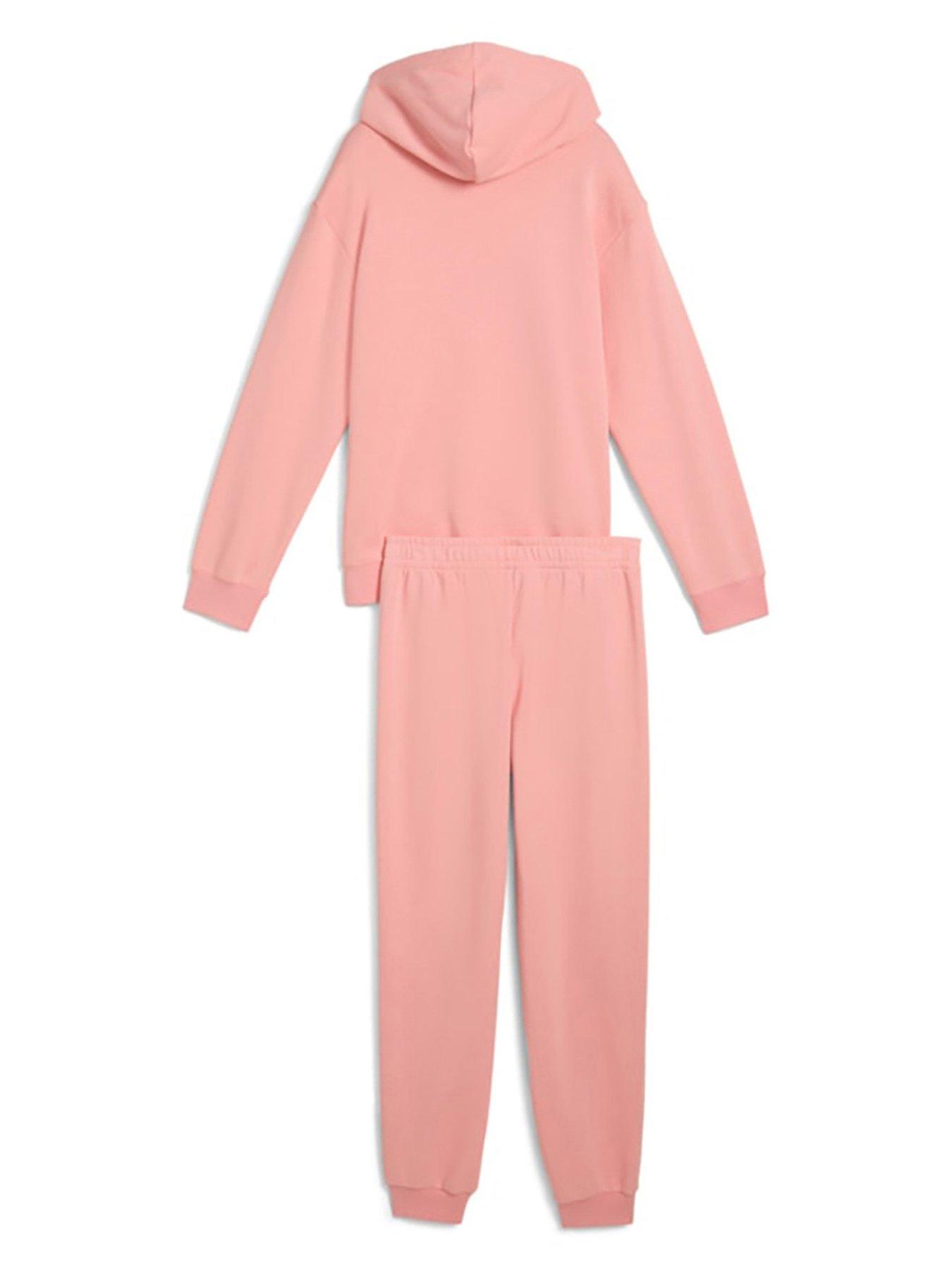  image of puma-junior-girls-hoodie-and-jogger-set-pink