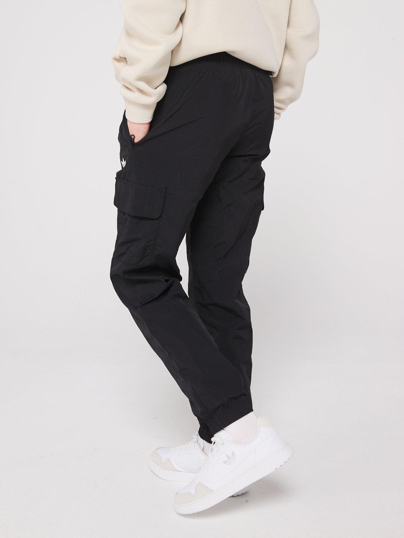  image of adidas-originals-junior-boys-cargo-tracksuit-bottoms-black
