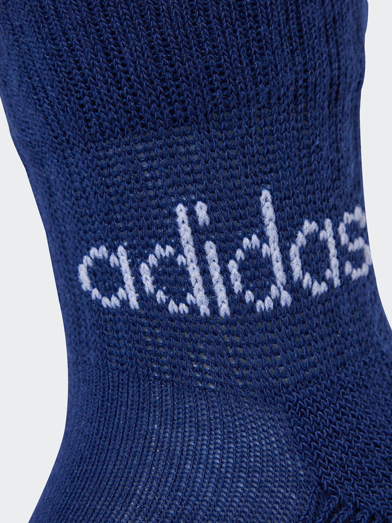  image of adidas-kids-unisex-linear-ankle-socks-5-pairs-blue