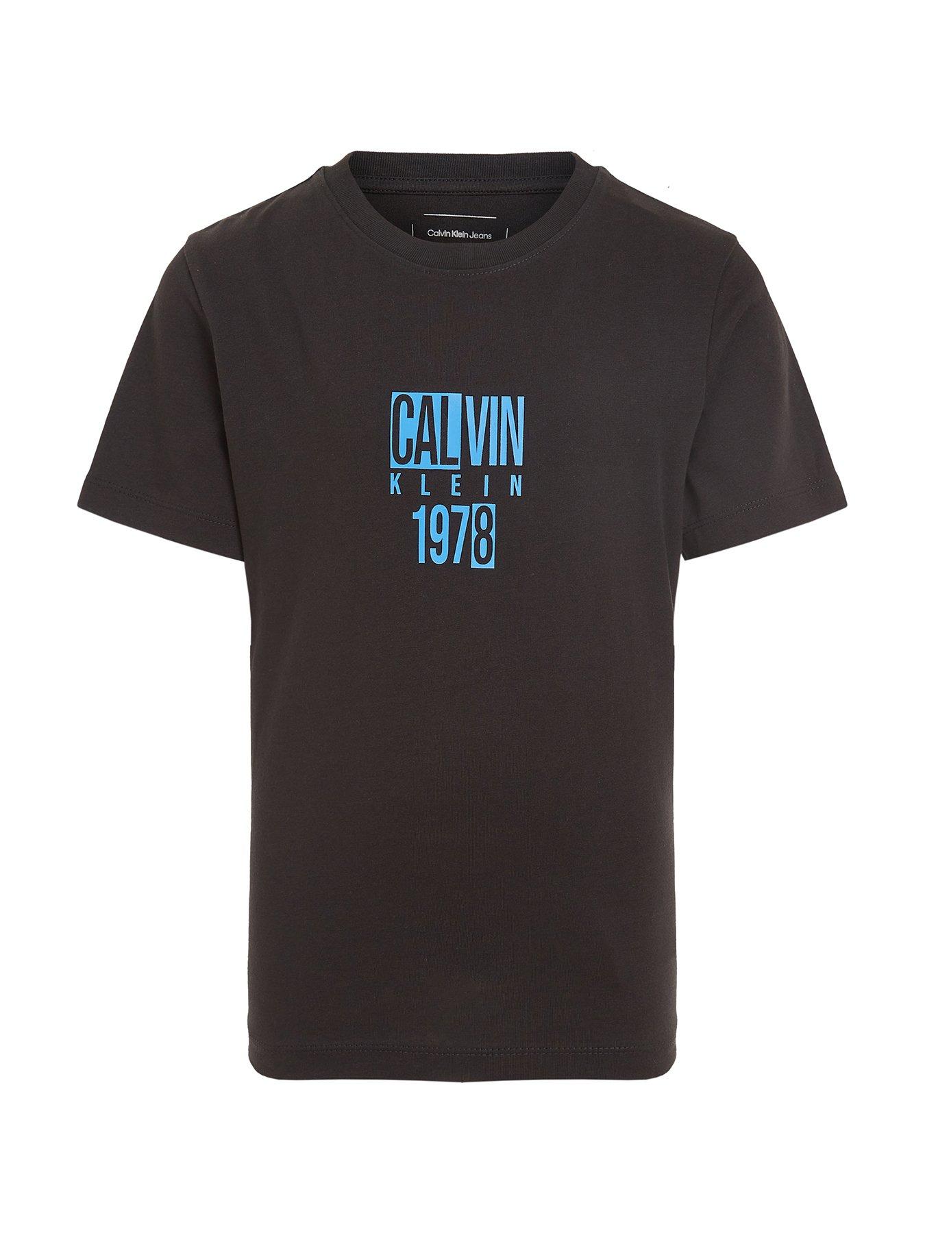  image of calvin-klein-jeans-boys-good-level-regular-short-sleeve-t-shirt-black