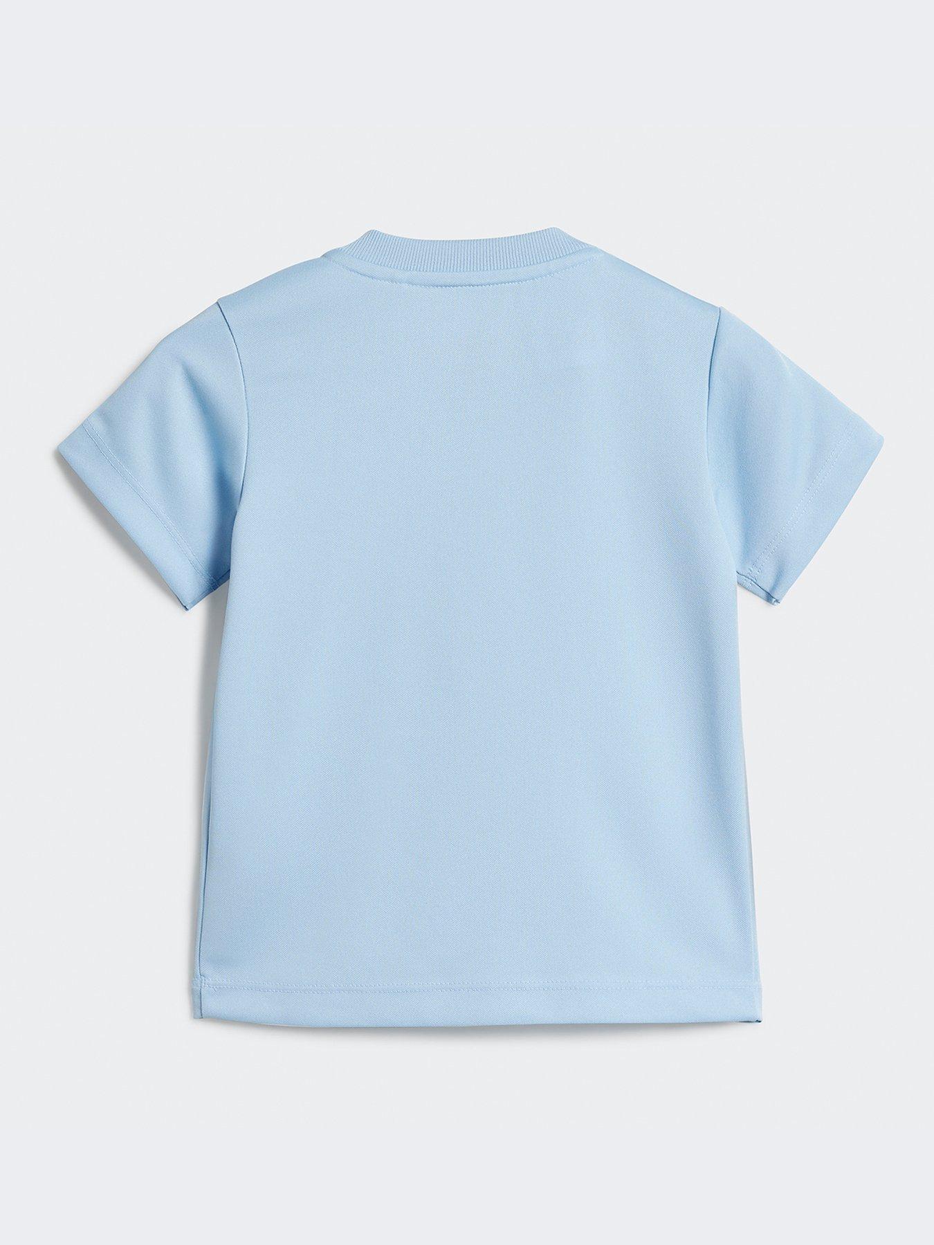  image of adidas-originals-infant-unisex-shorts-and-tee-set-blue