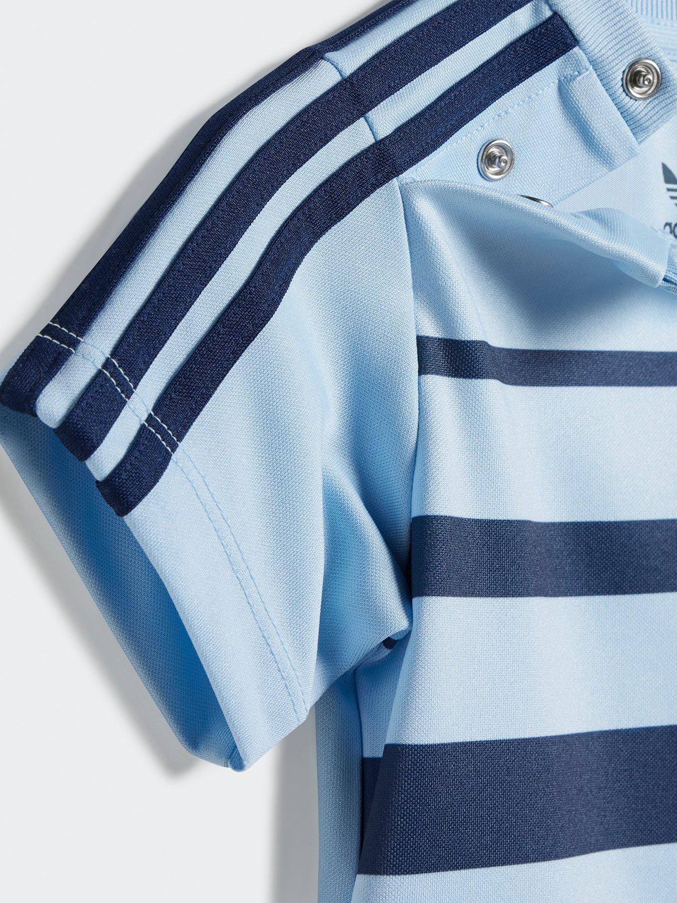  image of adidas-originals-infant-unisex-shorts-and-tee-set-blue
