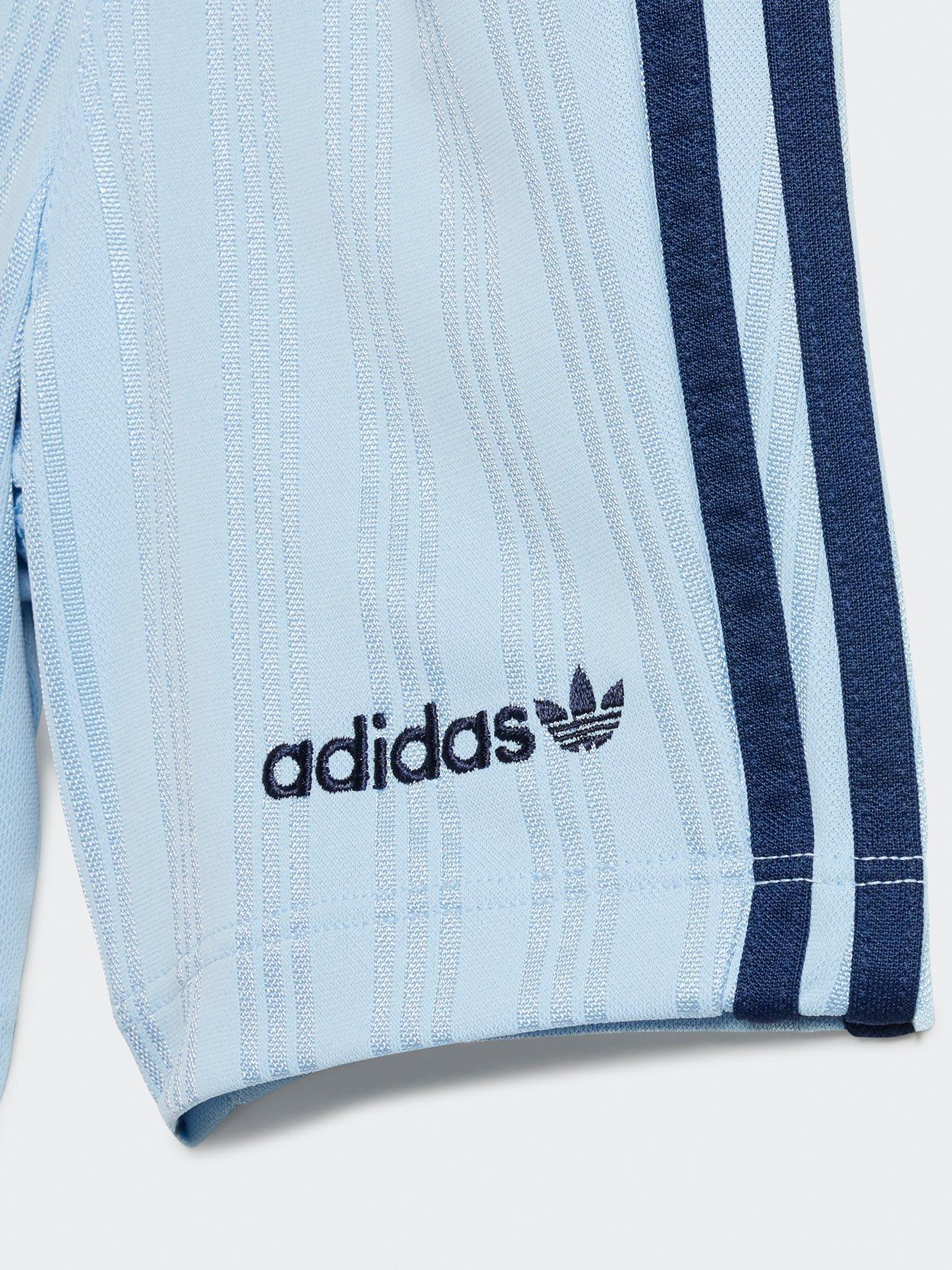  image of adidas-originals-infant-unisex-shorts-and-tee-set-blue