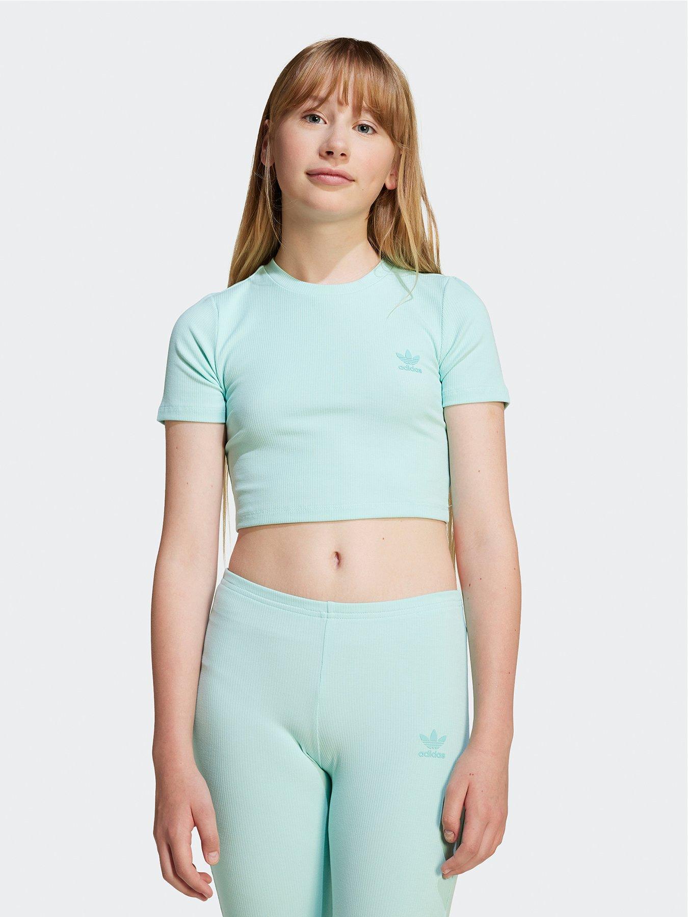 adidas-originals-junior-girls-ribbed-crop-t-shirt-semi-flash-aqua