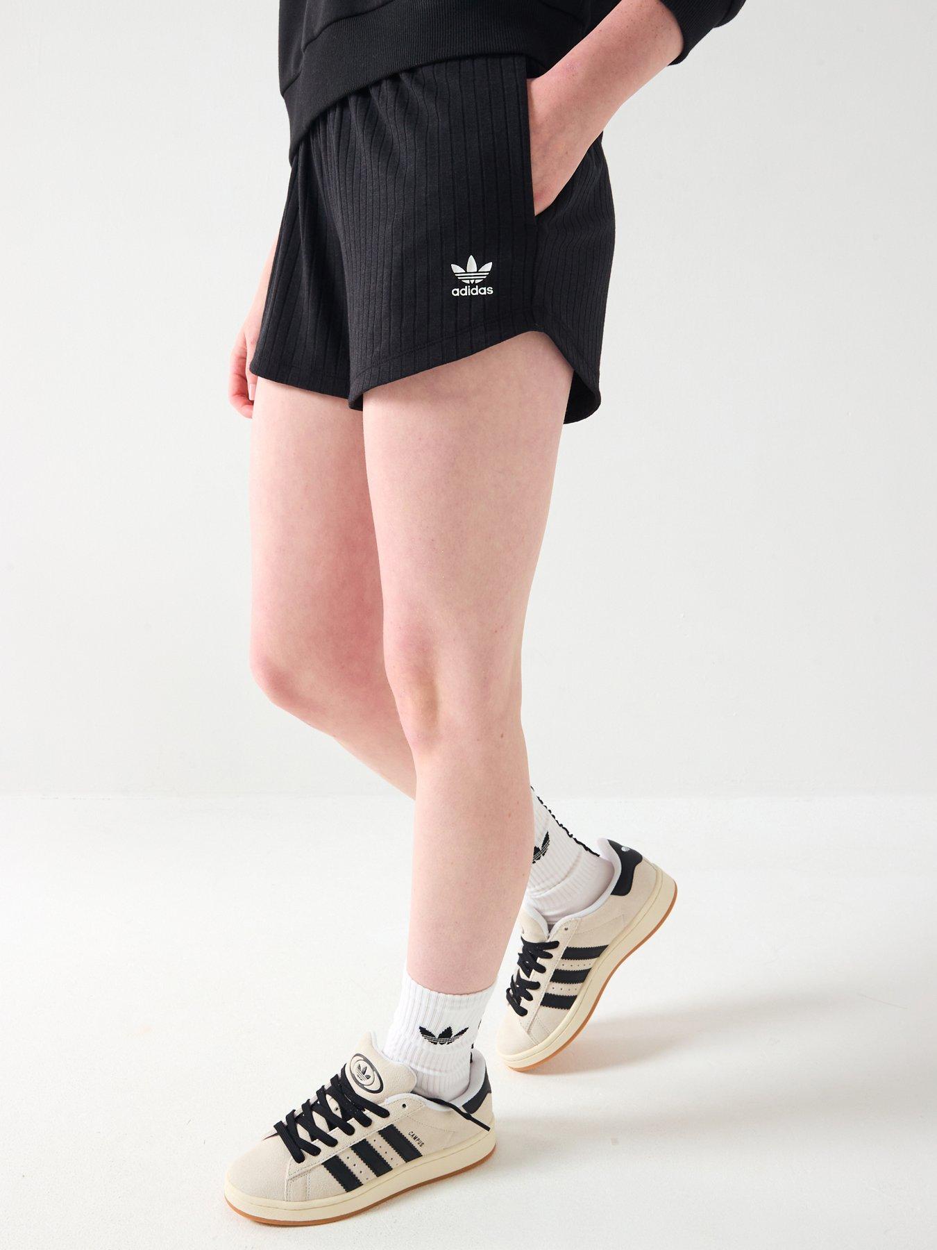 undefined Junior Girls Ribbed Shorts  - Black
