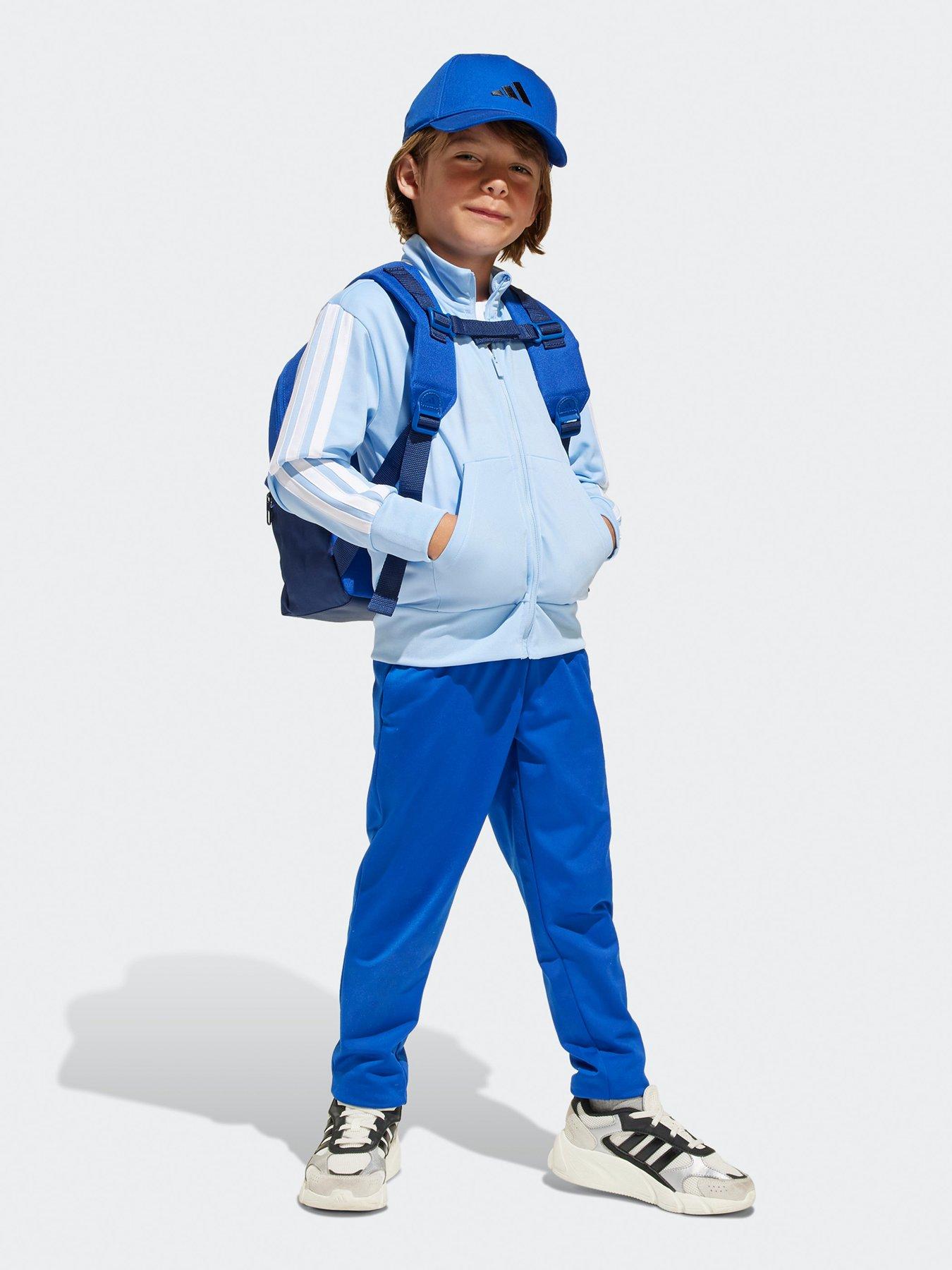  image of adidas-sportswear-kids-unisex-essentials-climacool-track-suit-blue