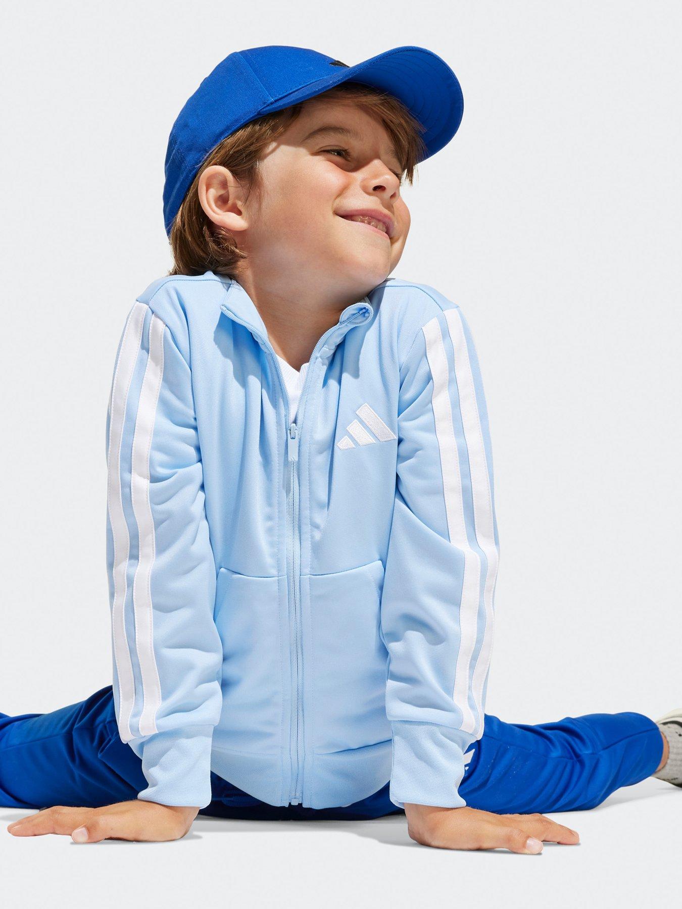  image of adidas-sportswear-kids-unisex-essentials-climacool-track-suit-blue