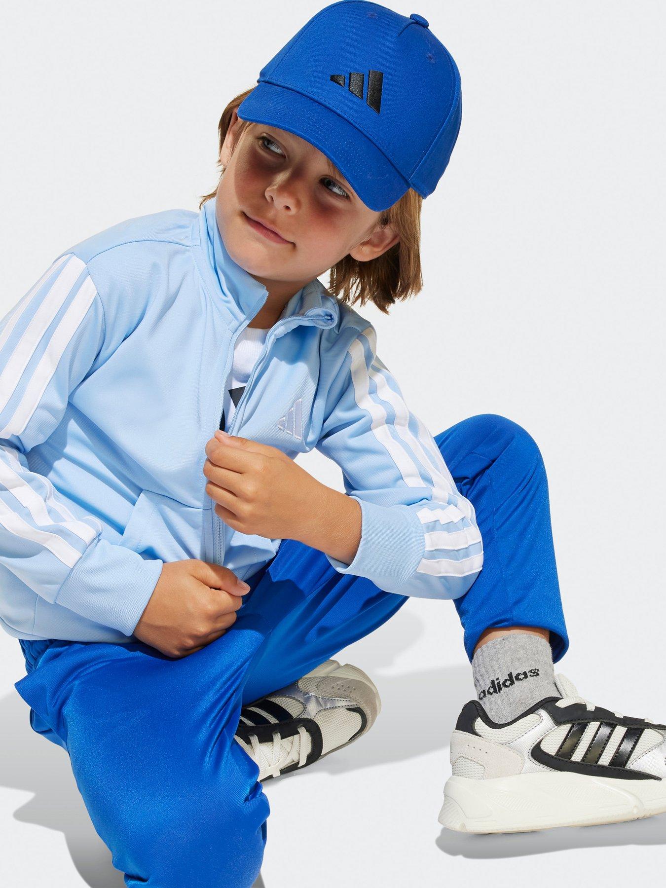  image of adidas-sportswear-kids-unisex-essentials-climacool-track-suit-blue