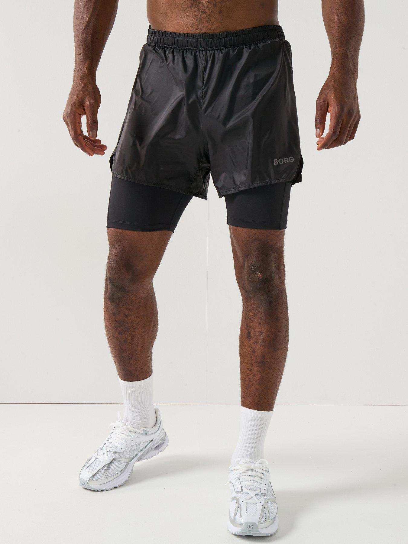 undefined Running Shorts 2 In 1 - Black
