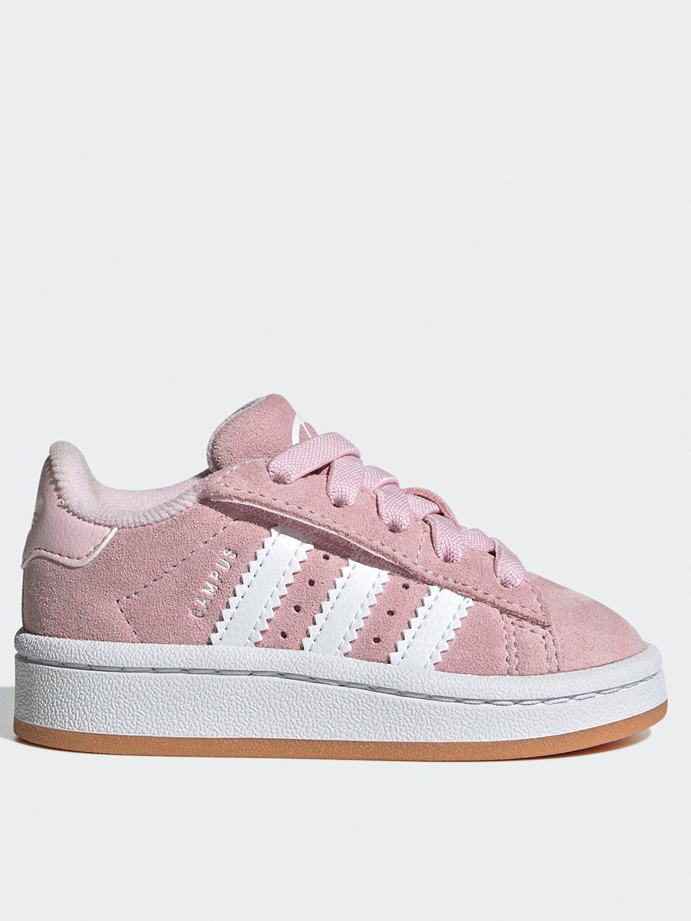 adidas Originals Infant Unisex Campus 00S Comfort Closure Elastic Lace Shoes Kids - Pink - Clear Pink/Ftwr White/Gum 2
