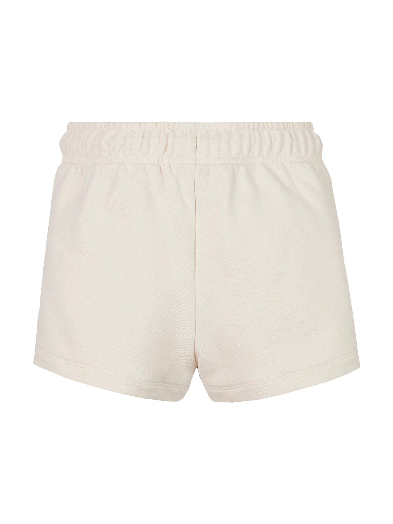 Image 5 of 5 of Calvin Klein Jeans Girls Script Logo Shorts - Cream