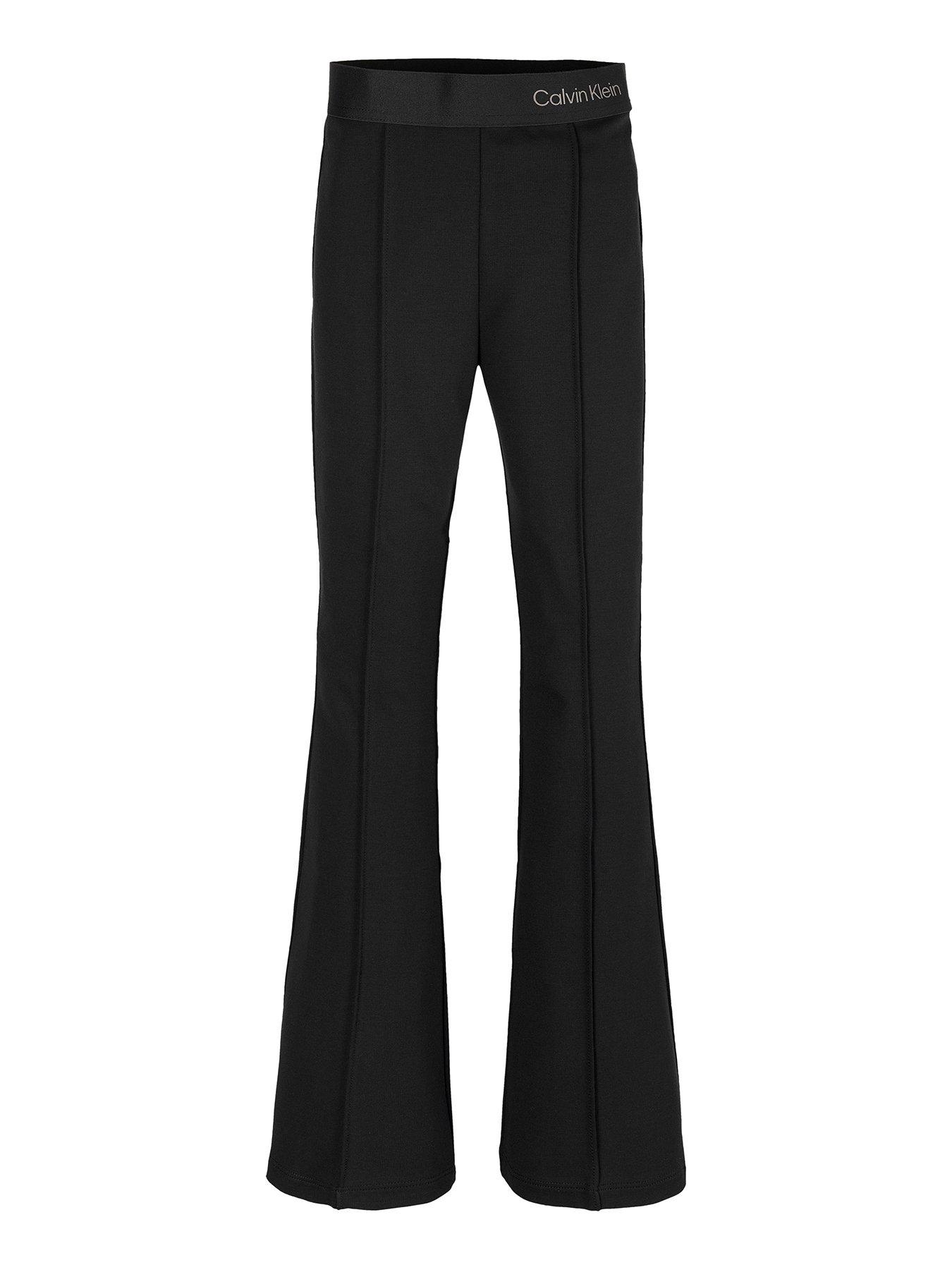 calvin-klein-jeans-girls-punto-flare-tape-pants-black