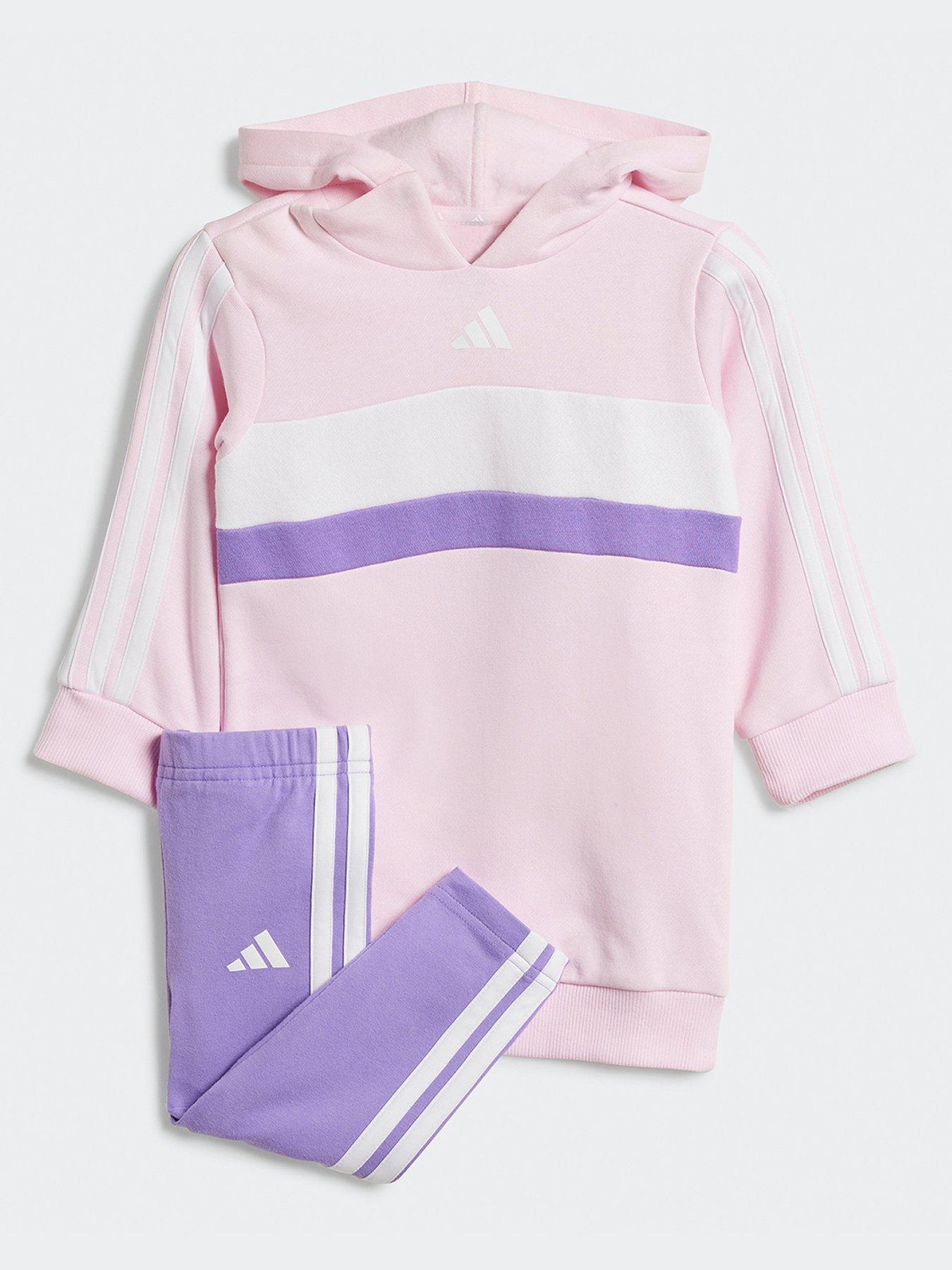 undefined Unisex GirlsSeasonal Essentials Tiberio 3-Stripes Fleece Leggings Set  - Pink