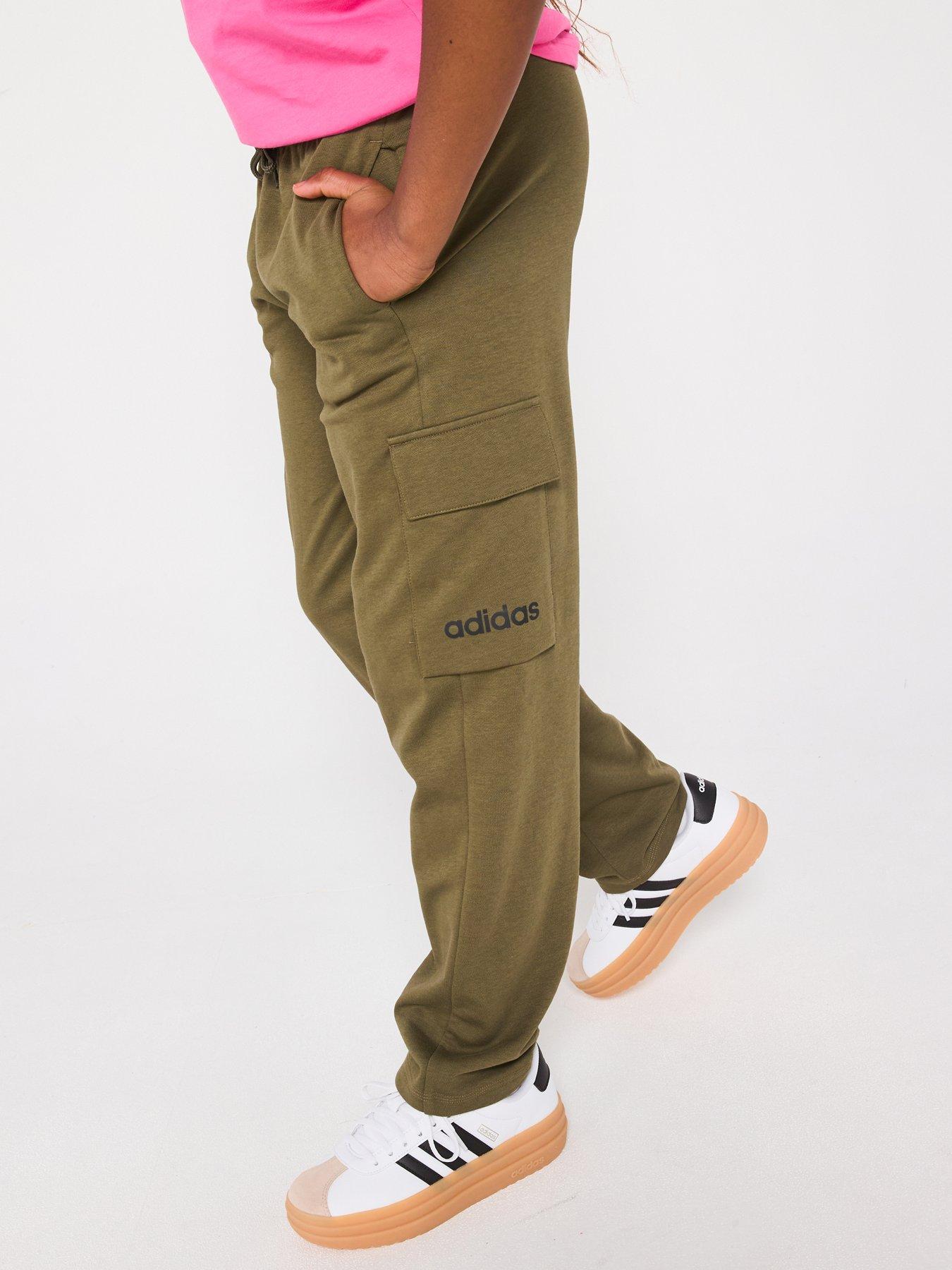 adidas-sportswear-junior-girls-essentials-cargo-pants-green