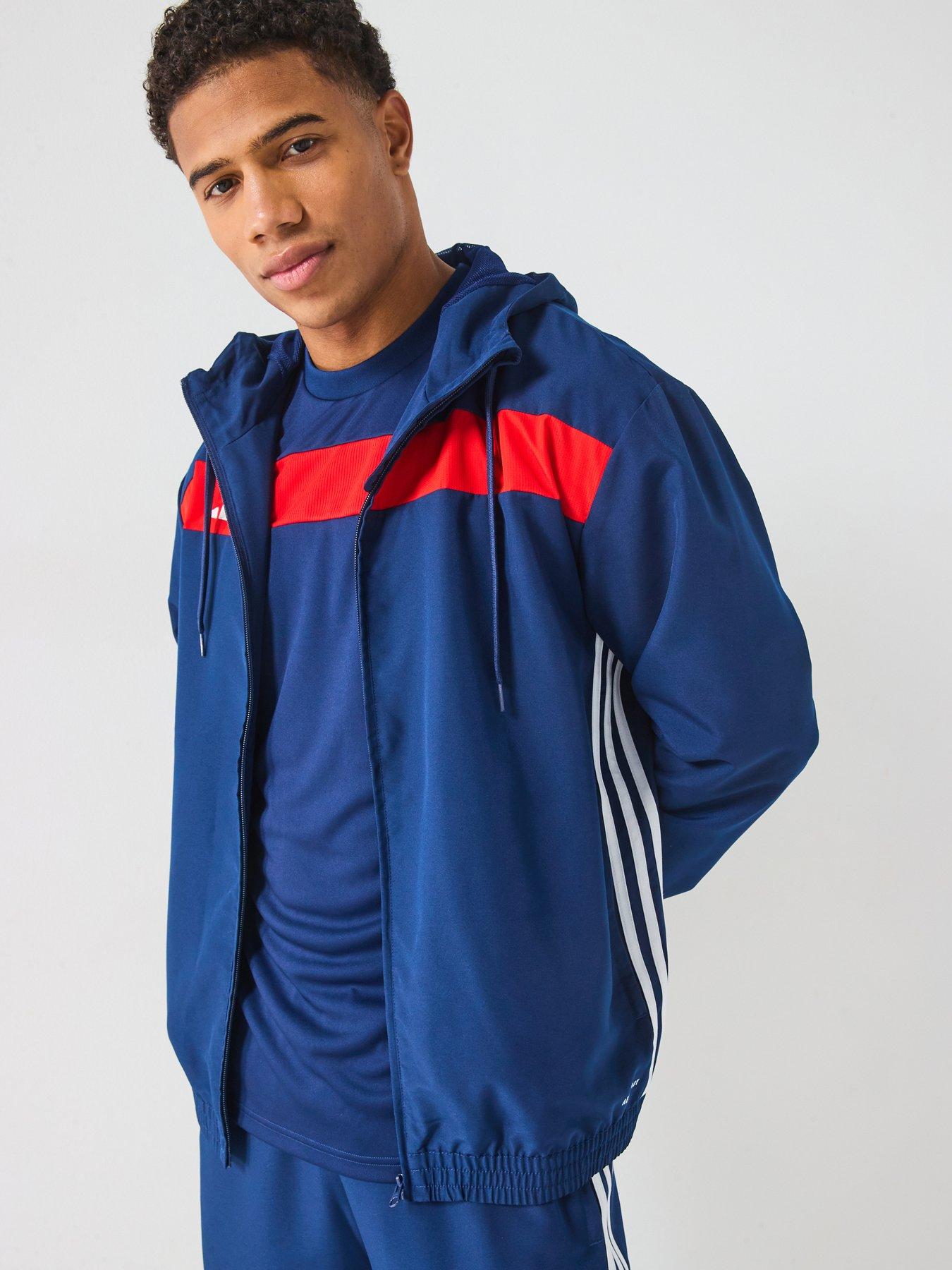 adidas Mens Tiro Essentials Woven Hoody - Navy