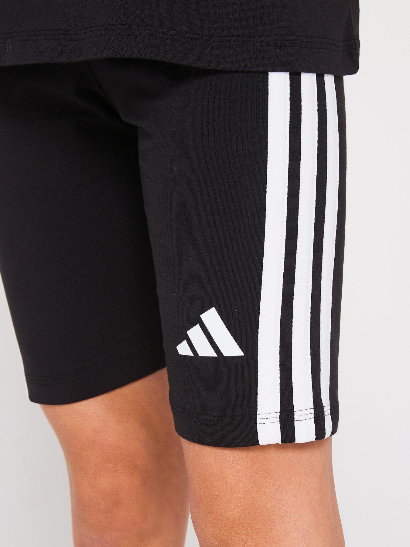  image of adidas-sportswear-junior-girls-essentials-biker-shorts-black