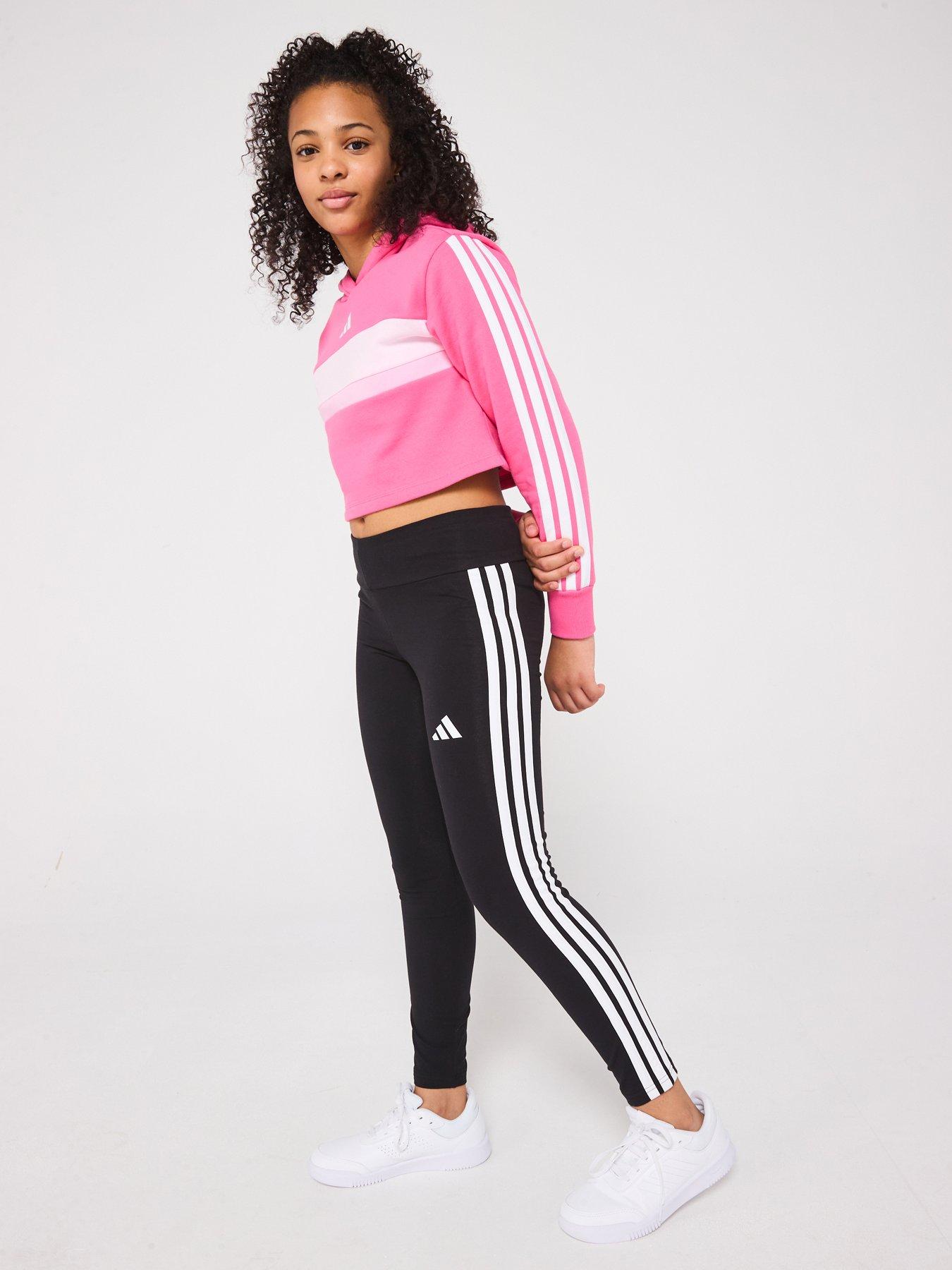undefined Junior Girls Seasonal Essentials Tiberio 3-Stripes Fleece Leggings Set  - Pink