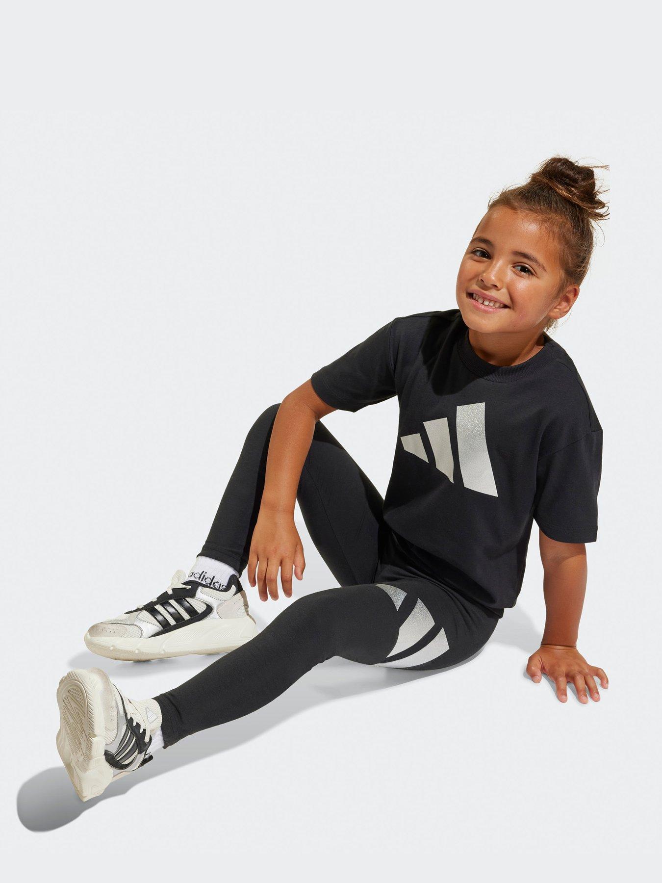  image of adidas-sportswear-kids-girls-seasonal-essentials-glam-cotton-set-black