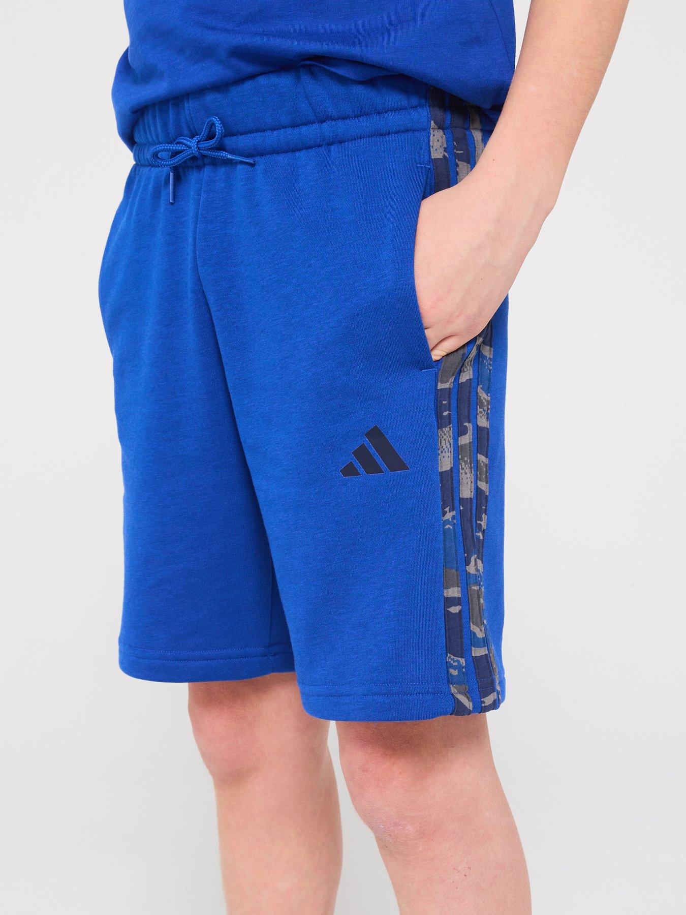 adidas-sportswear-junior-boys-seasonal-essentials-camo-shorts-team-royal-blue