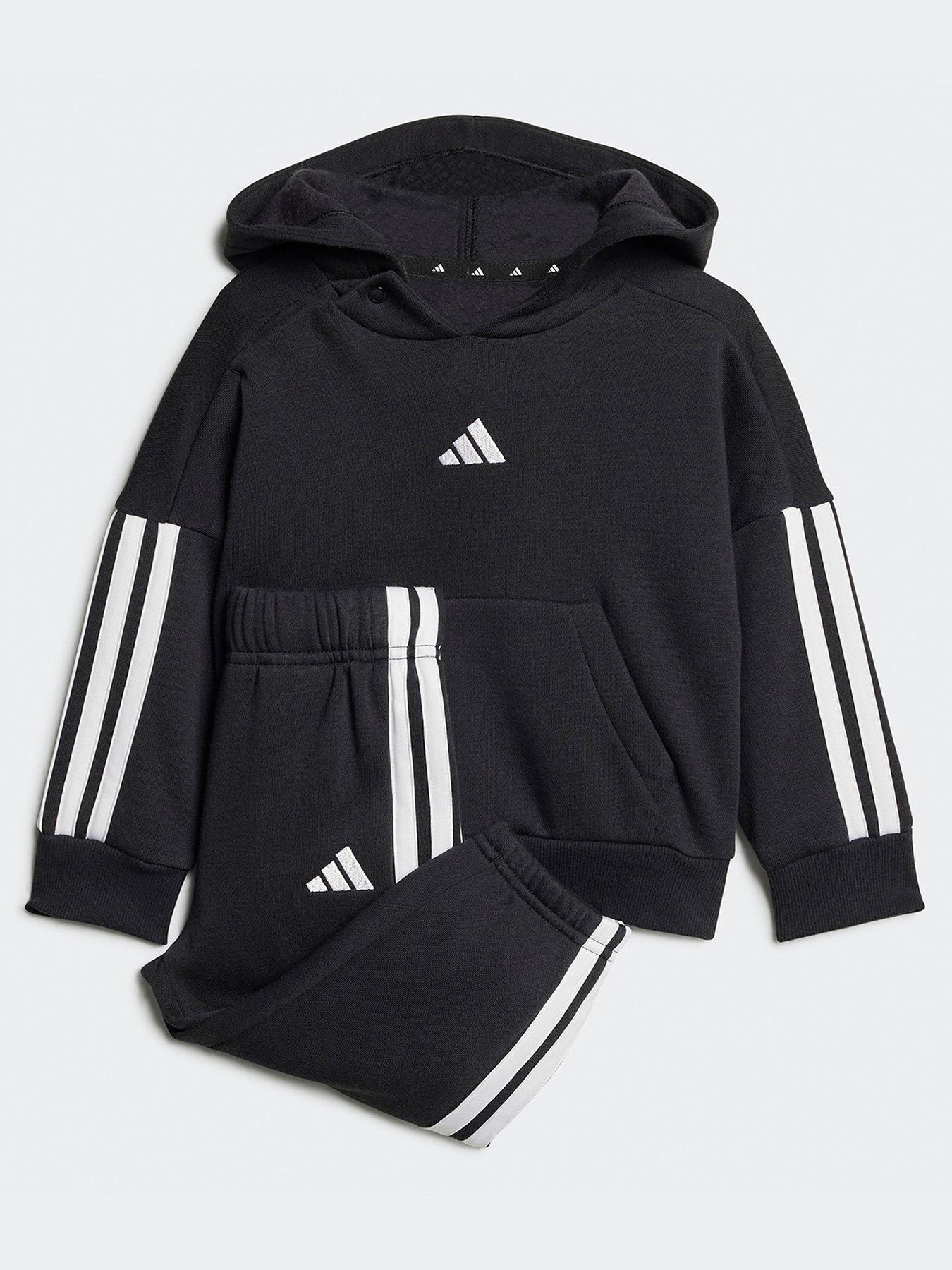  image of adidas-sportswear-infant-unisex-essentials-tracksuit-black