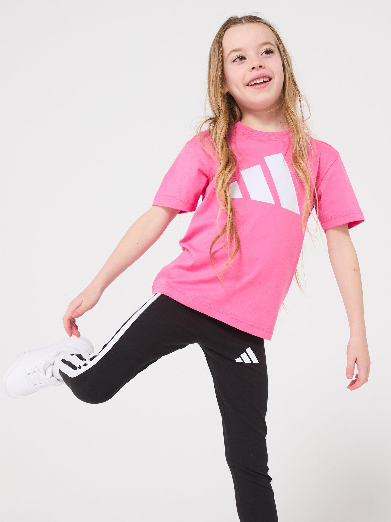 Image 1 of 5 of adidas Sportswear Kids Girls Essentials T-shirt - Pink