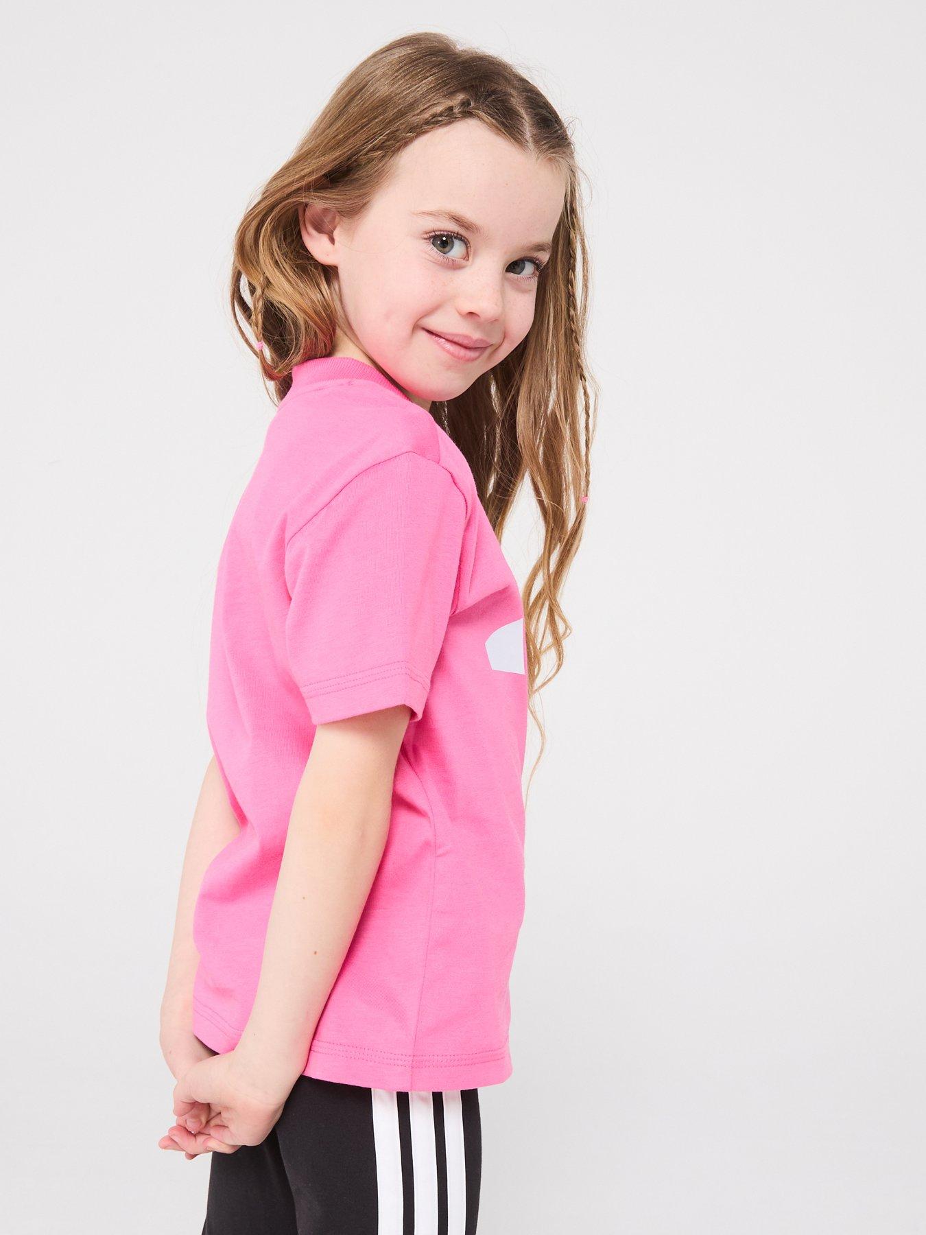 Image 2 of 5 of adidas Sportswear Kids Girls Essentials T-shirt - Pink