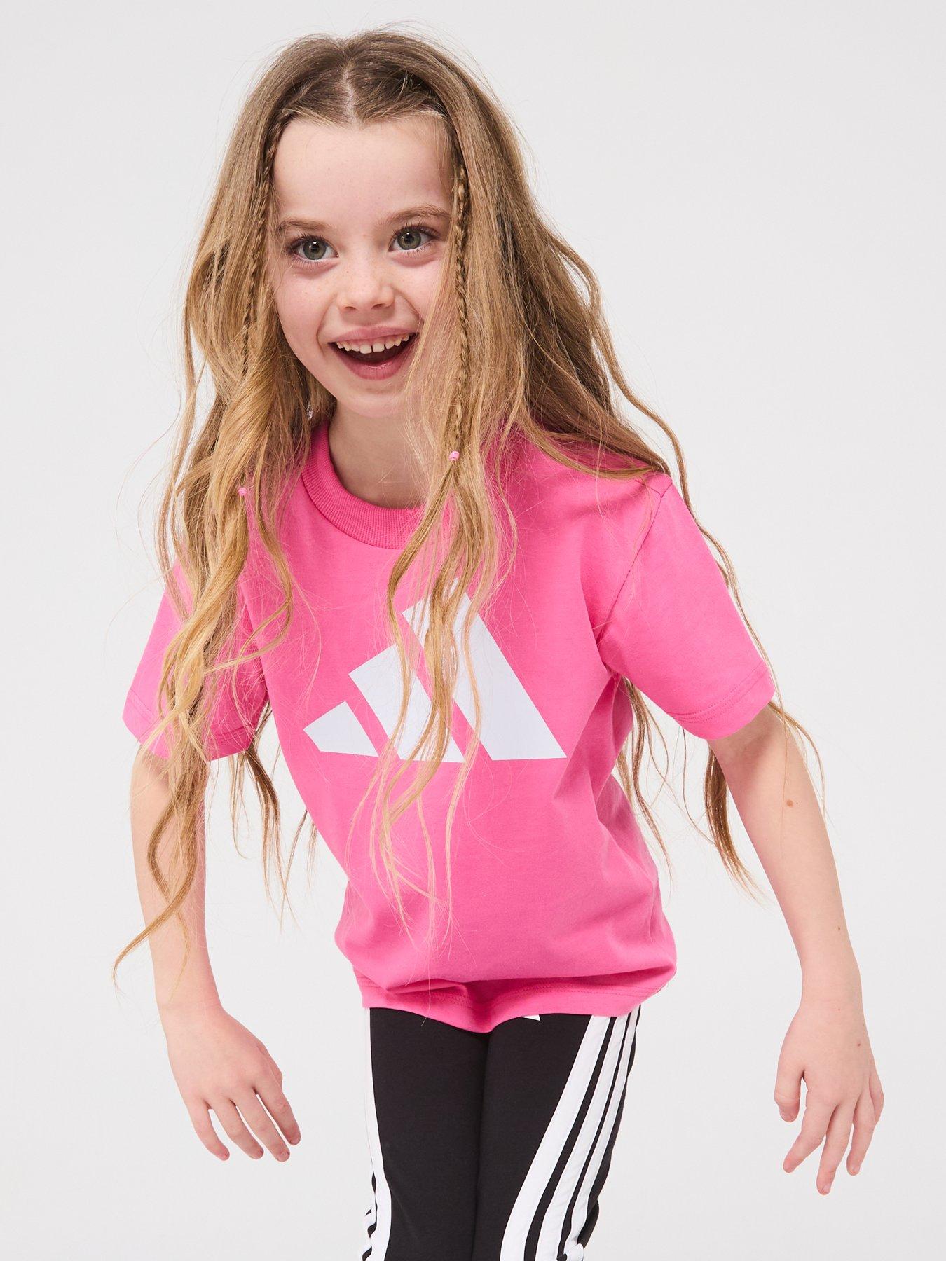 Image 4 of 5 of adidas Sportswear Kids Girls Essentials T-shirt - Pink