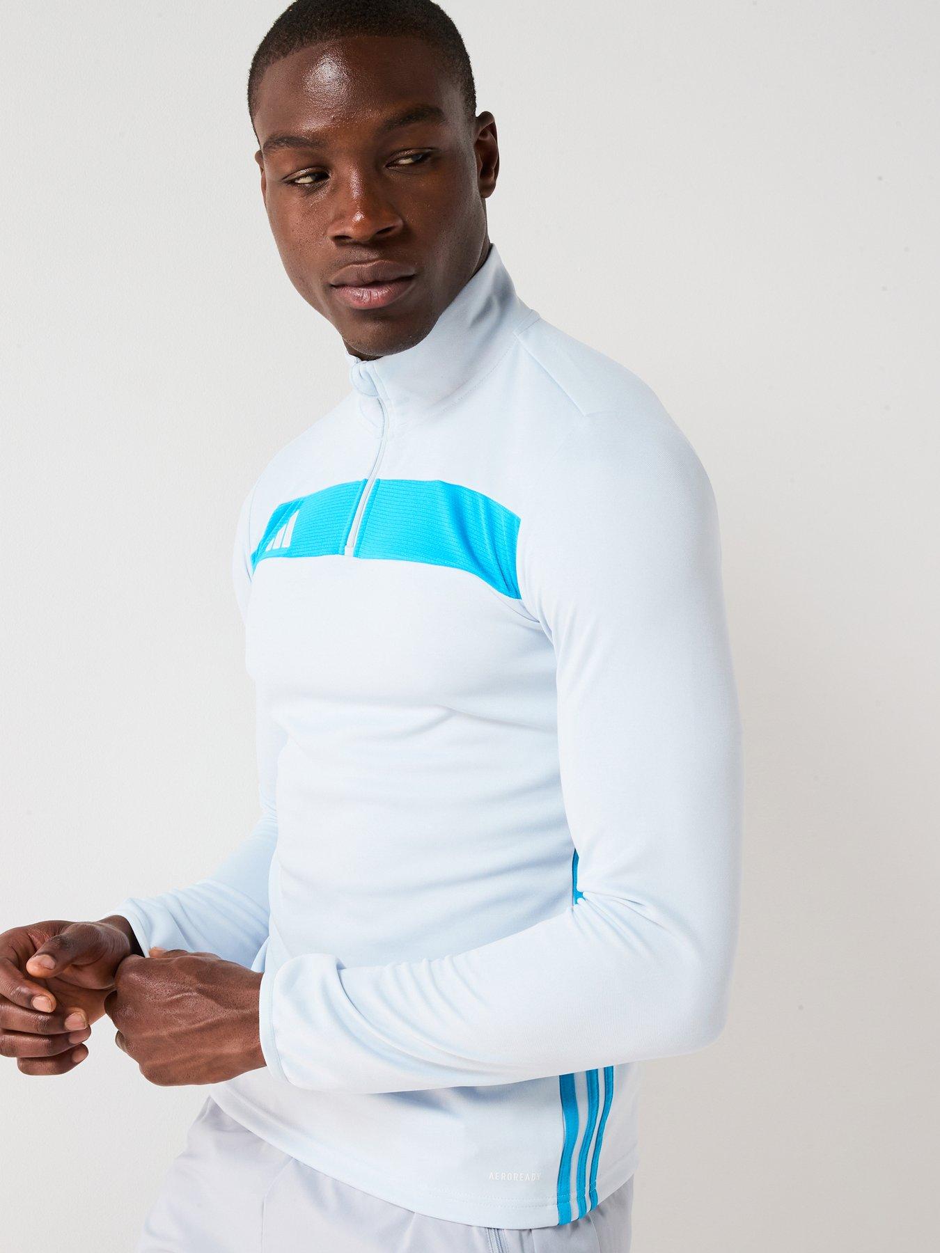 undefined Mens Tiro Essential Training Top -grey/blue