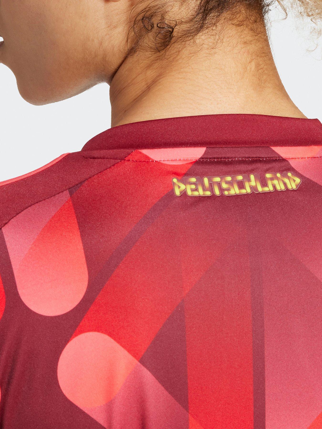  image of adidas-womens-germany-2025-away-shirt-red