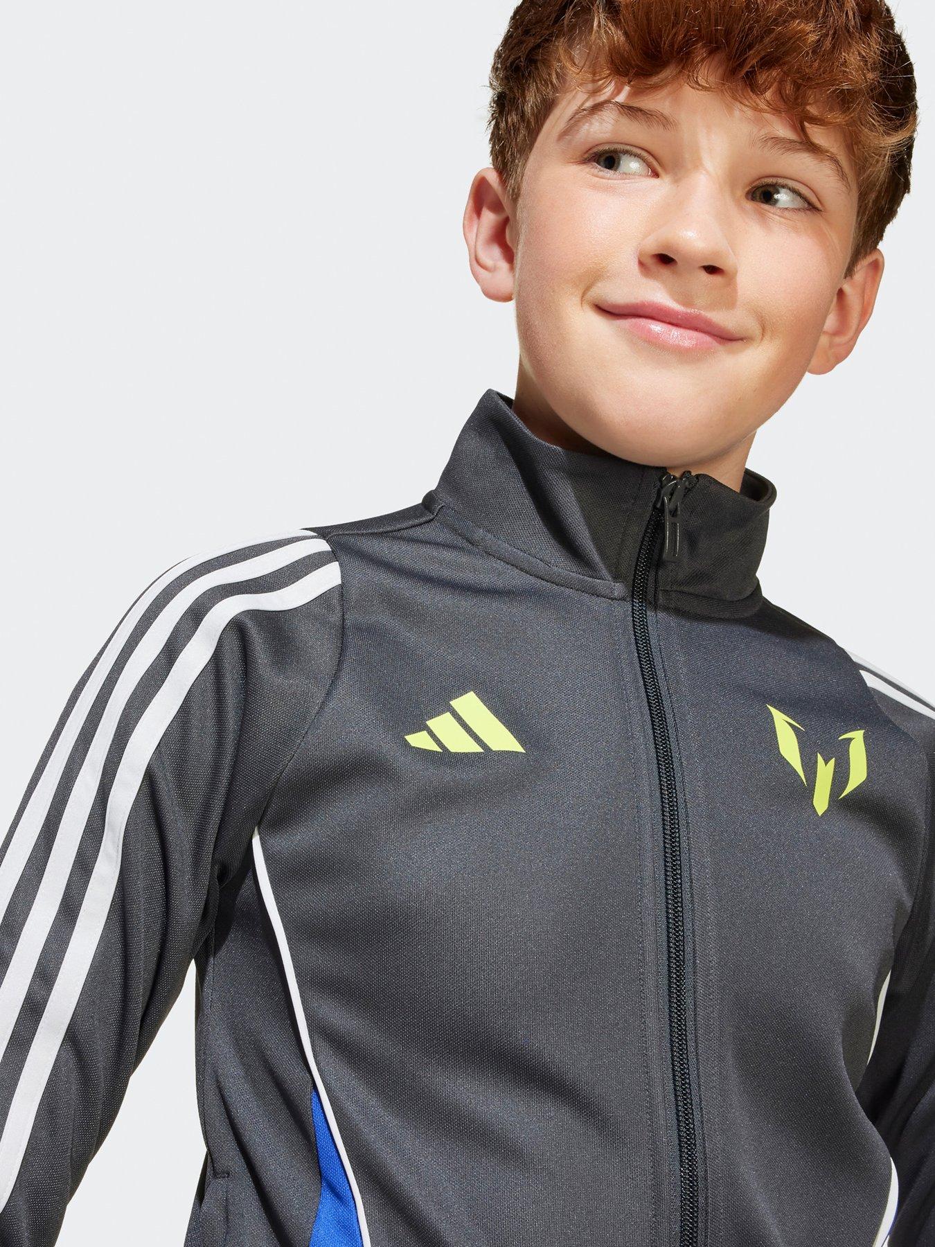  image of adidas-junior-messi-jacket--grey