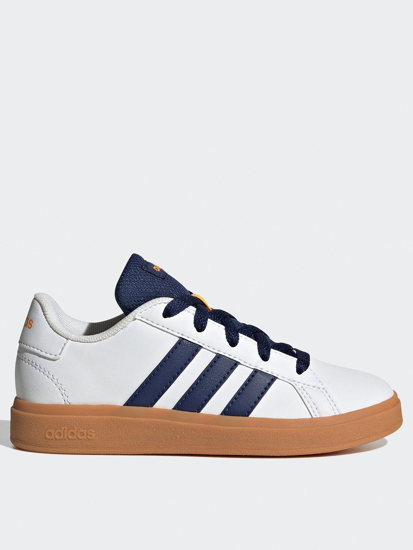 adidas-sportswear-kids-unisex-grand-court-lifestyle-tennis-lace-up-shoes-white