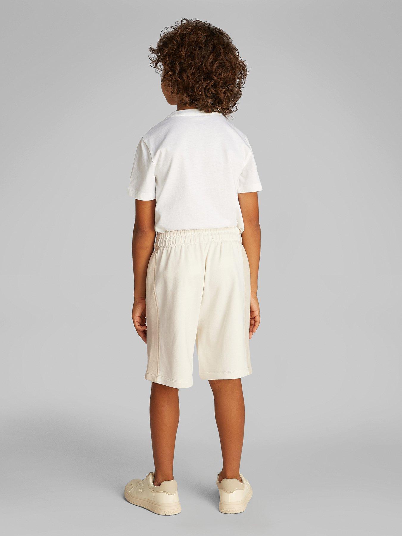  image of calvin-klein-jeans-boys-color-block-relaxed-short-beige