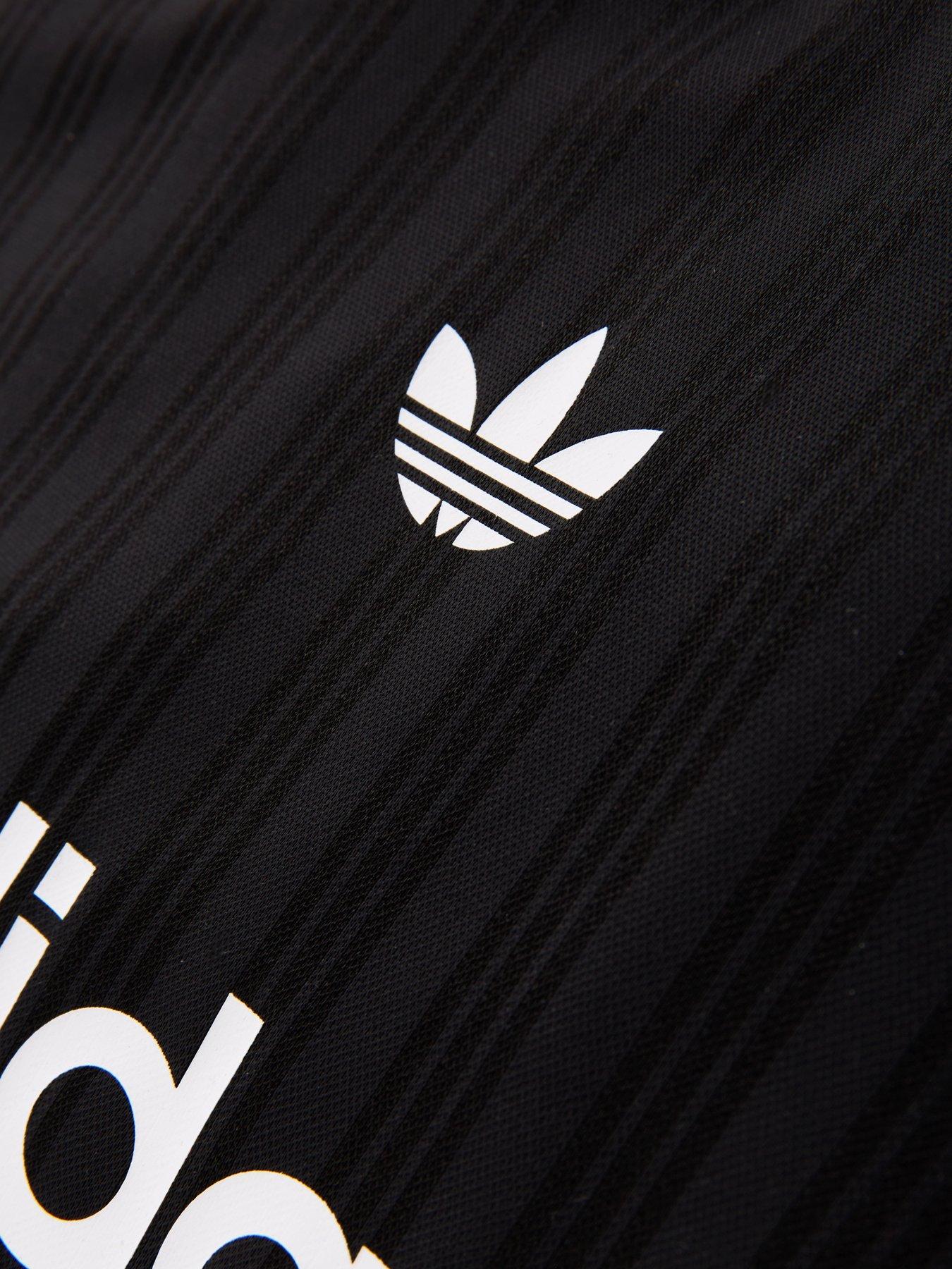  image of adidas-originals-kids-unisex-football-shorts-and-tee-set-black