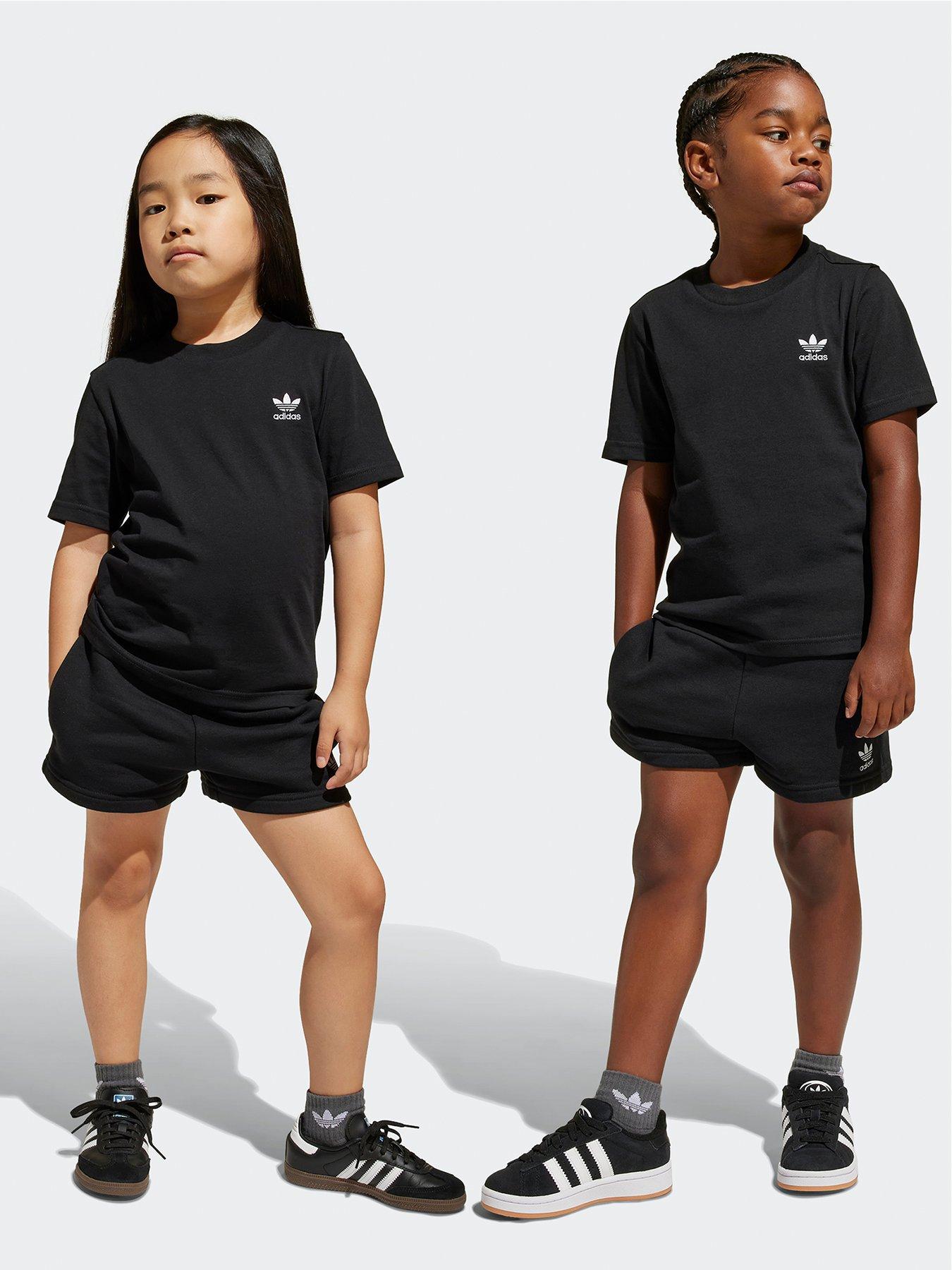 adidas Originals Kids Unisex Shorts and Tee Set - Black