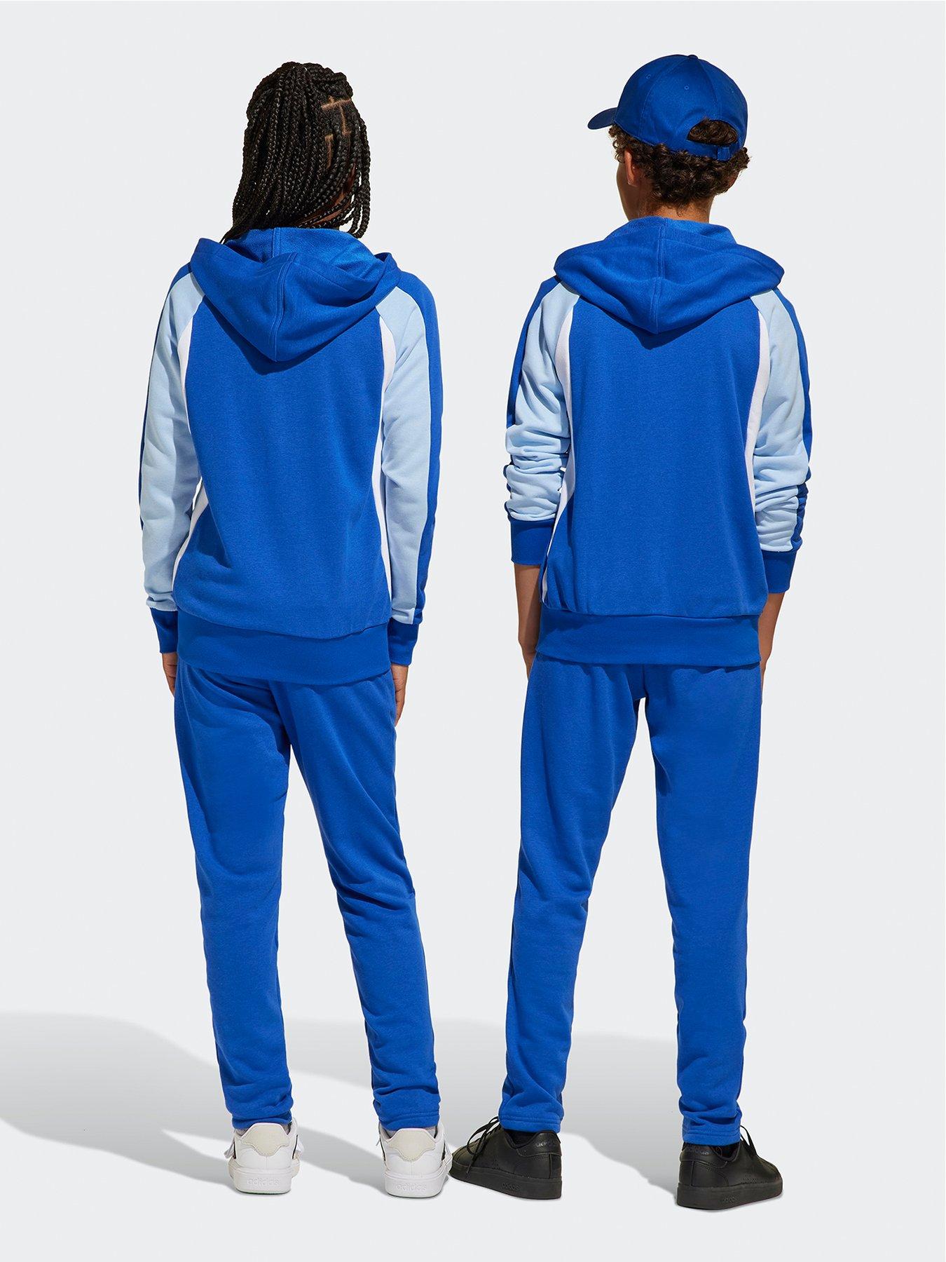  image of adidas-sportswear-junior-boys-seasonal-essentials-colorblock-track-suit-blue