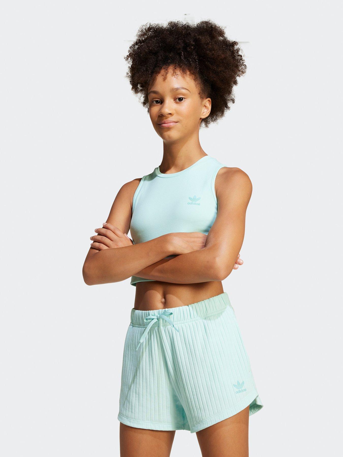 adidas-originals-junior-girls-ribbed-tank-top-semi-flash-aqua
