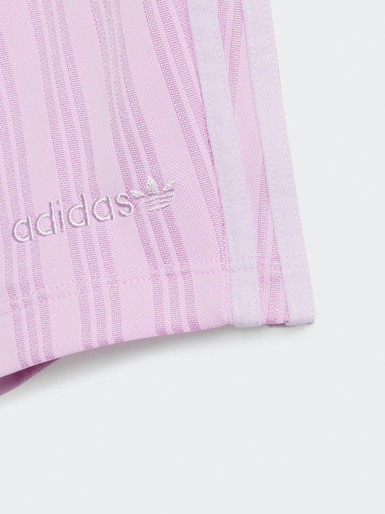  image of adidas-originals-infant-unisex-shorts-and-tee-set-purple
