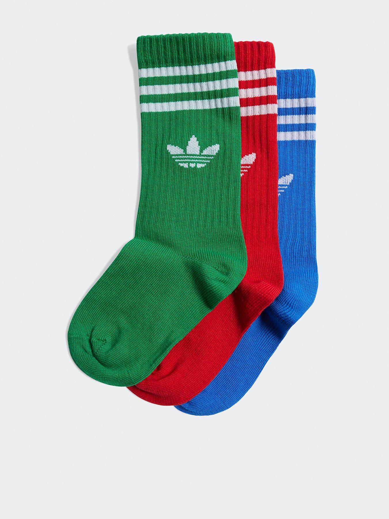 undefined Kids Unisex Crew Socks 3 Pairs - Red