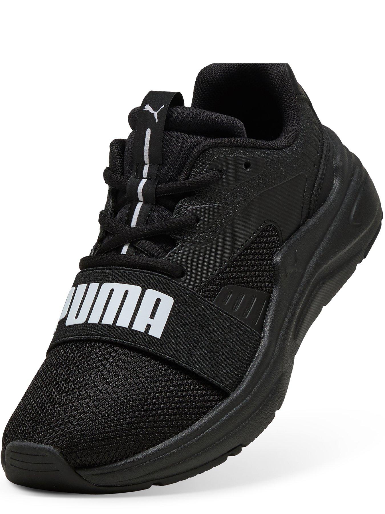  image of puma-junior-unisex-softride-wired-2-trainers-black