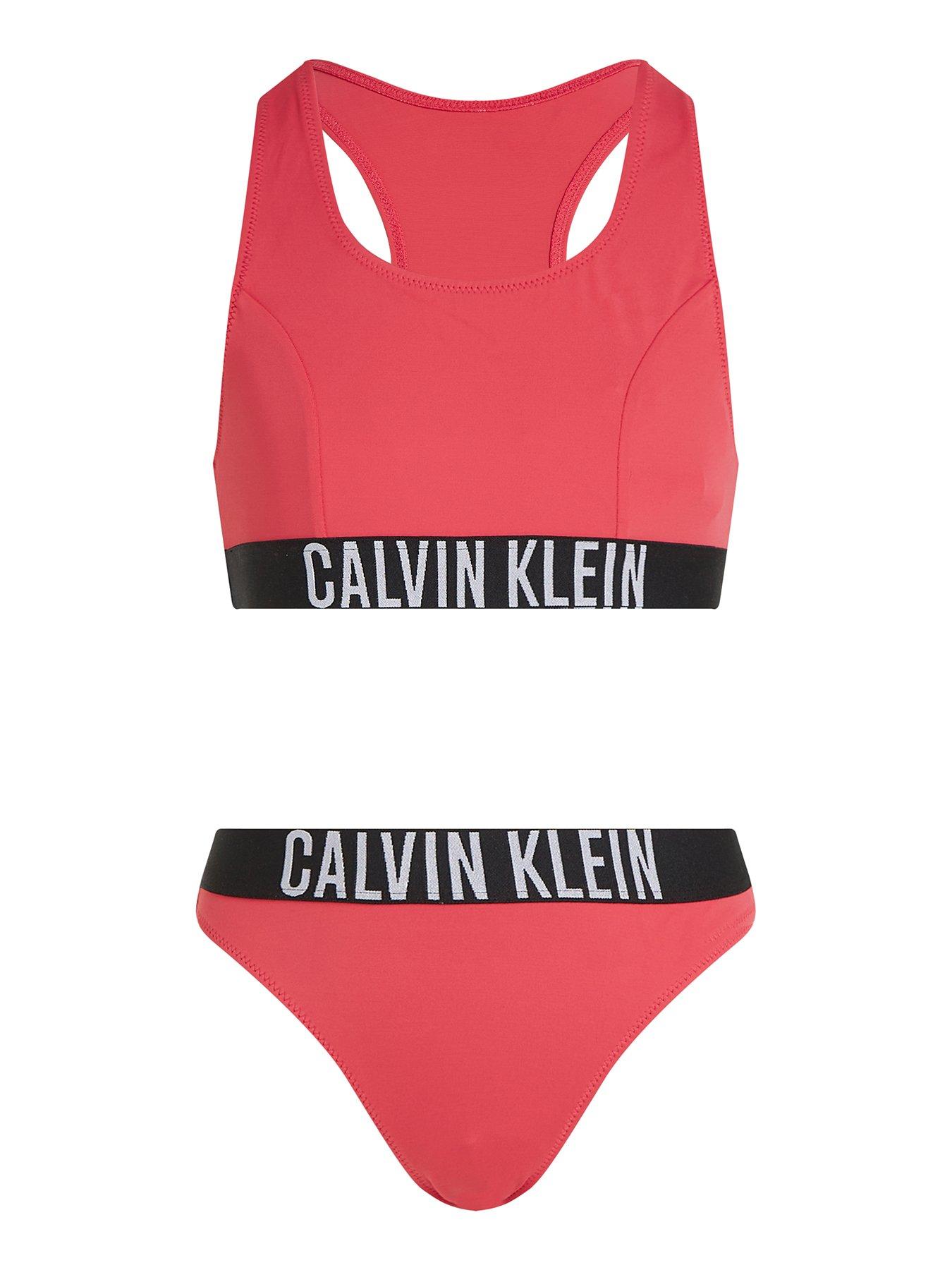 Image 1 of 1 of Calvin Klein Girls Bralette Bikini Set - Pink