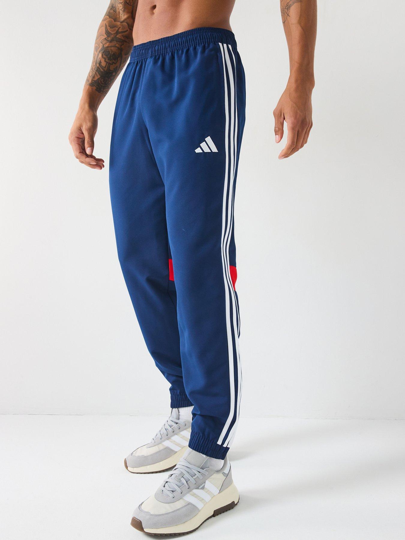 adidas Mens Tiro Essentials Woven Pant - Navy/red