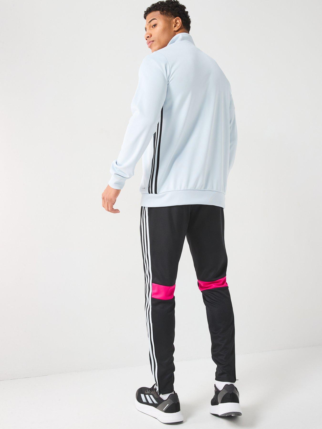  image of adidas-mens-tiro-essentials-tracksuit-greypink