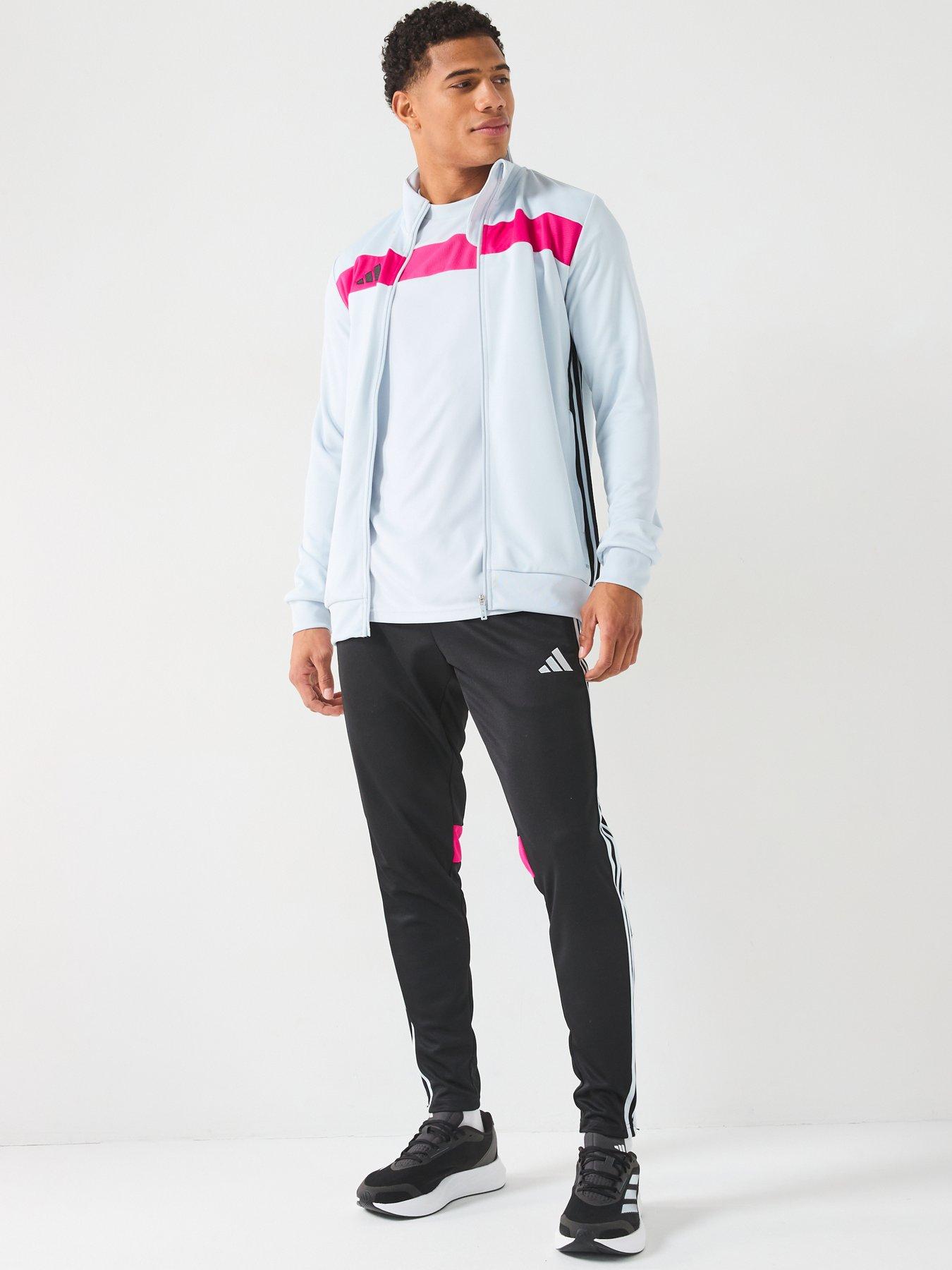  image of adidas-mens-tiro-essentials-tracksuit-greypink