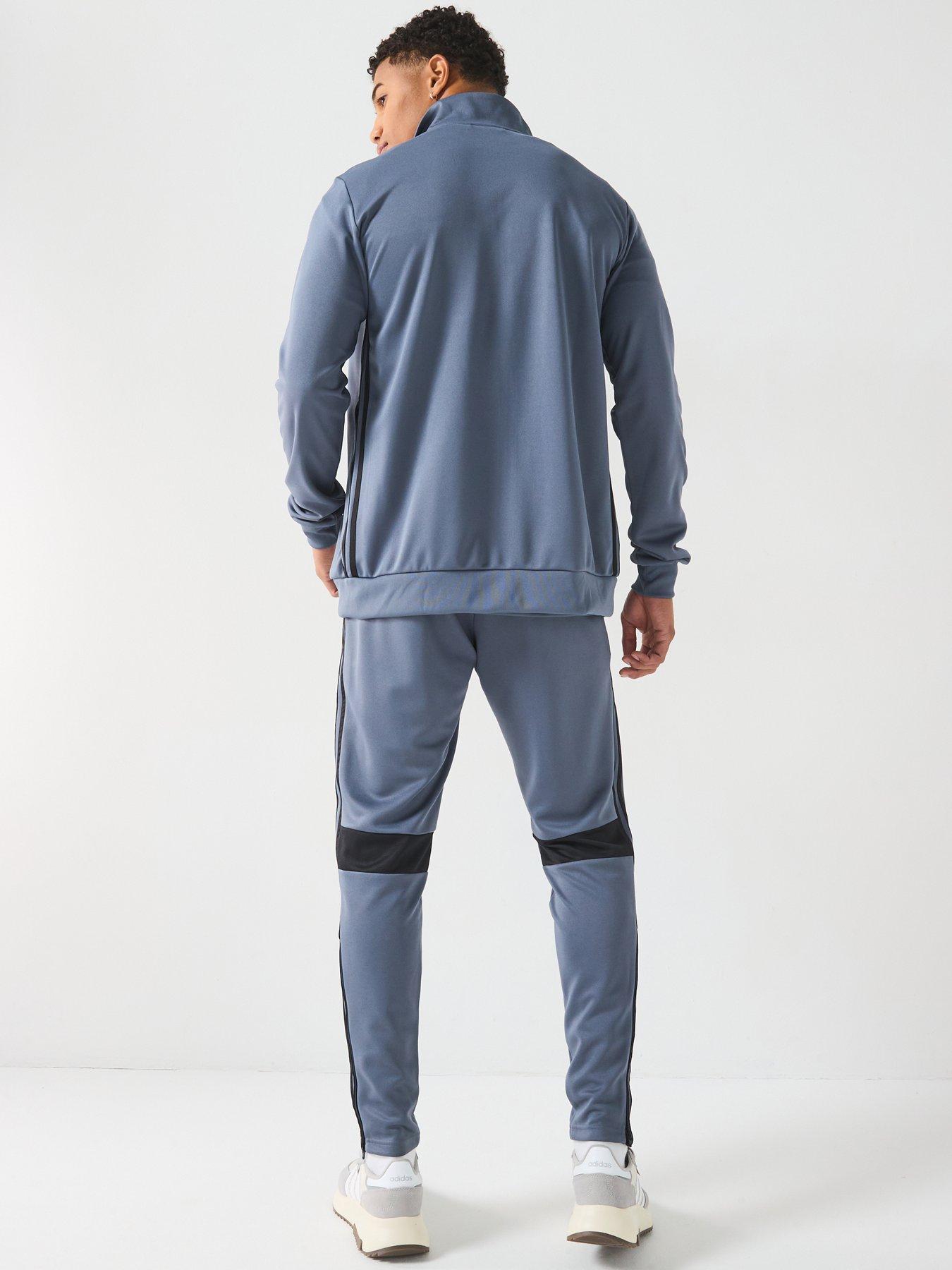  image of adidas-mens-tiro-essentials-tracksuit-blackorange
