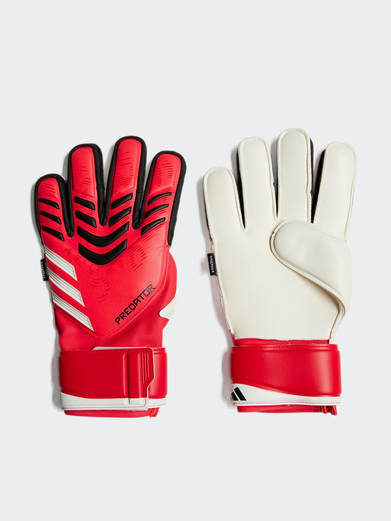 undefined Mens Predator Training Finger Save Goal Keeping Glove - Red